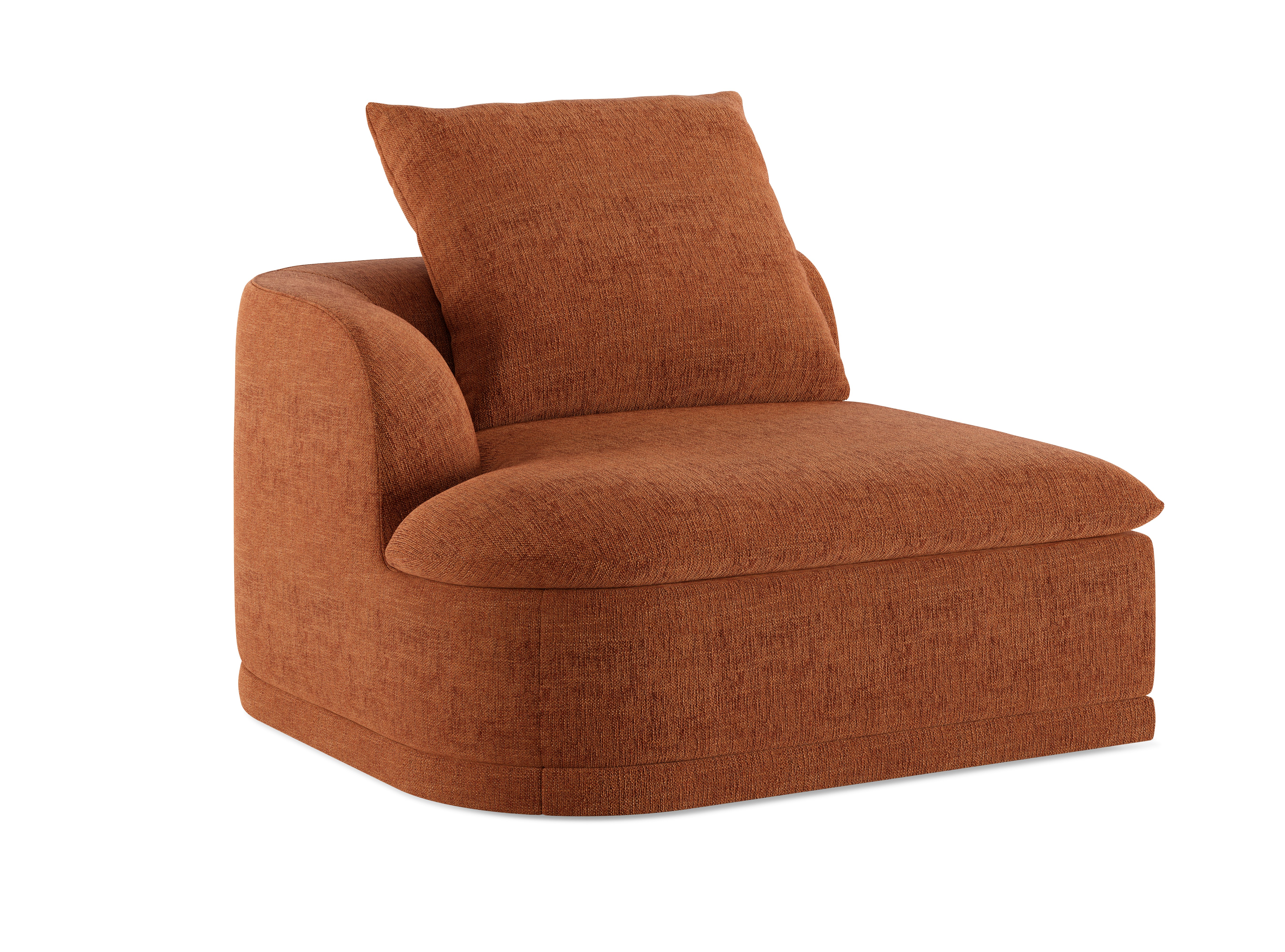 Atlason Composed Modular Sofa One Arm Module - Left, Crypton Robusta, Rattan