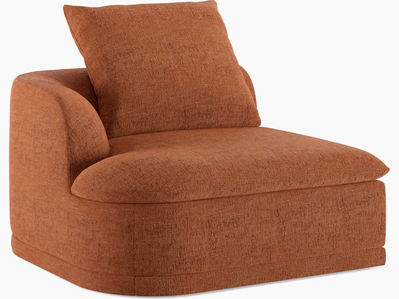 Atlason Composed Modular Sofa One Arm Module - Left, Crypton Robusta, Rattan