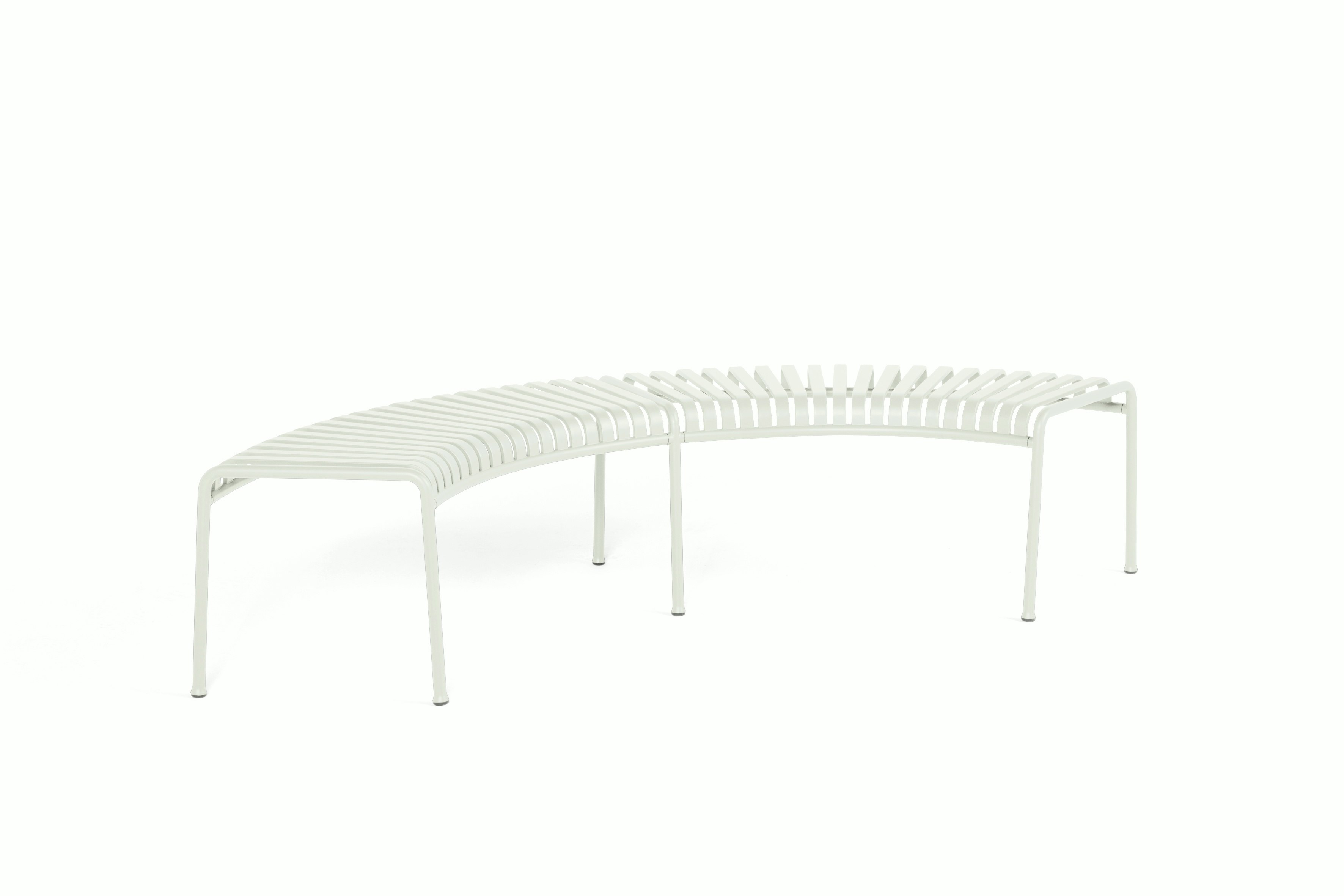Palissade Park Bench - Metal, White