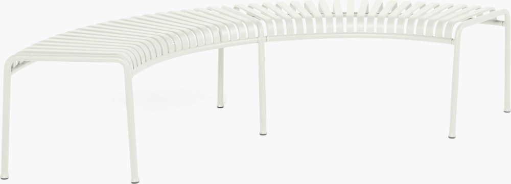 Palissade Park Bench - Metal, White