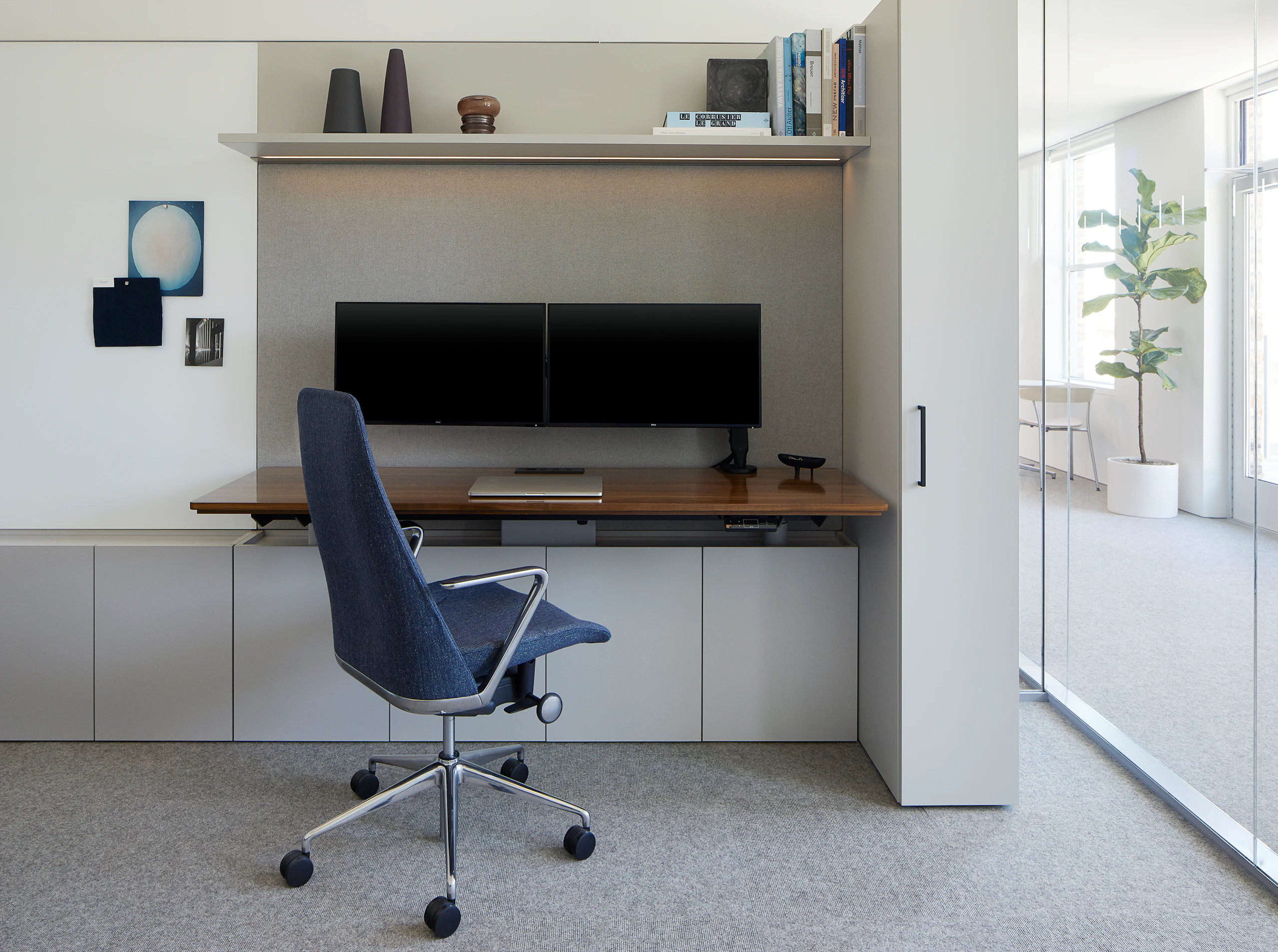 Geiger Showroom at Fulton Street Market, Geiger One Workspace with Taper Chair.