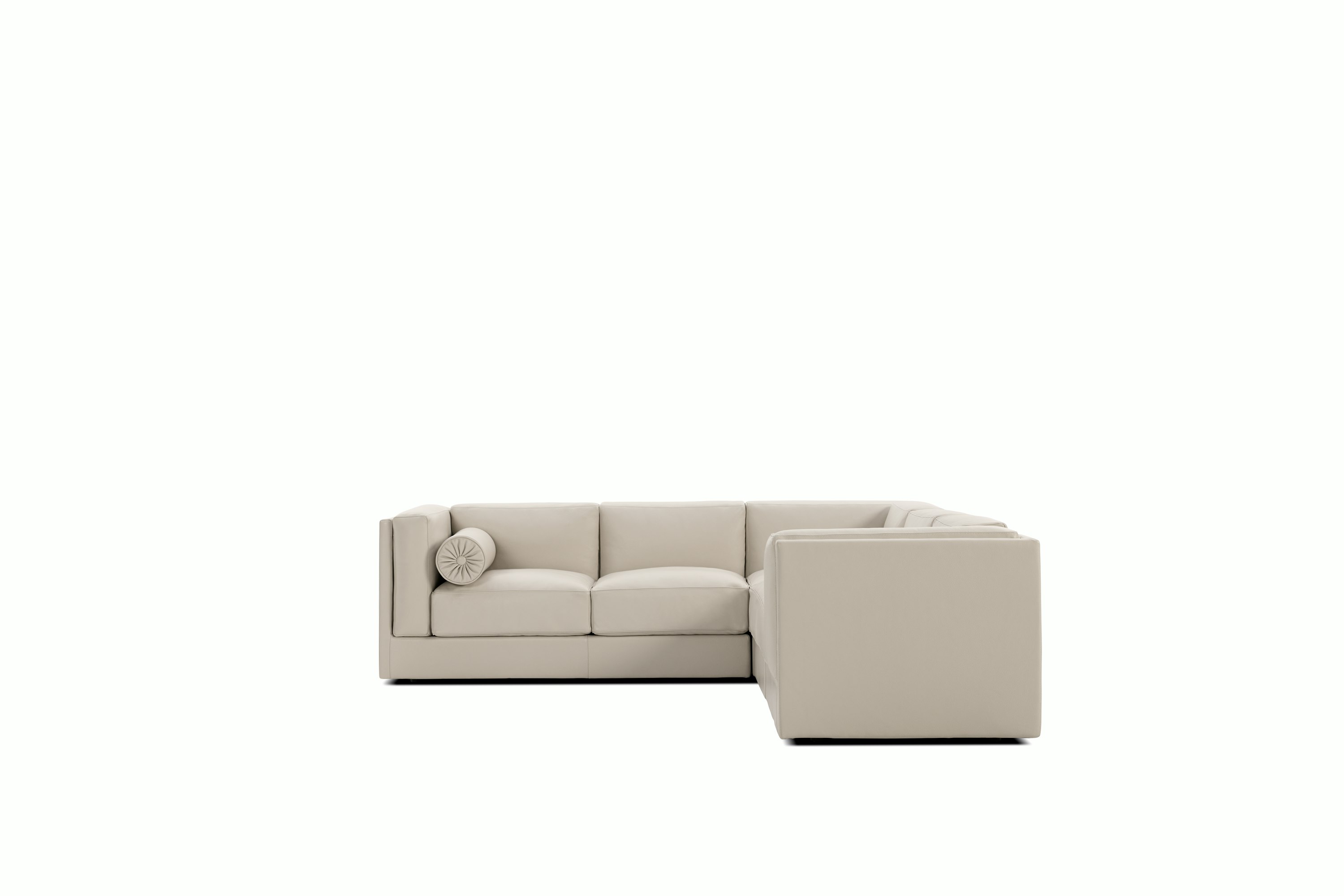 Symme Corner Sectional - Leather Frame