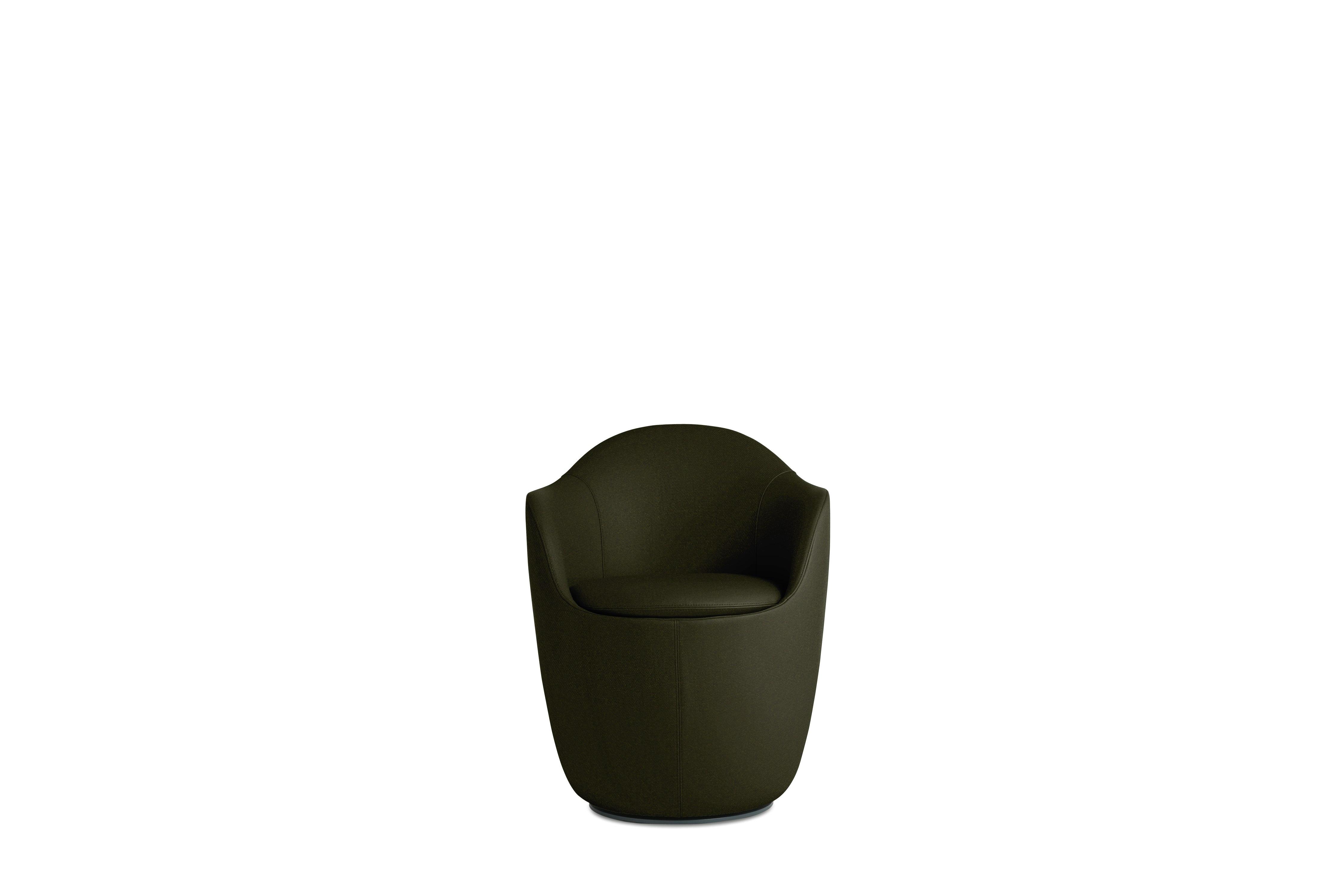 Lina Dining Chair - Armchair, Crypton Sintra Velvet, Olive
