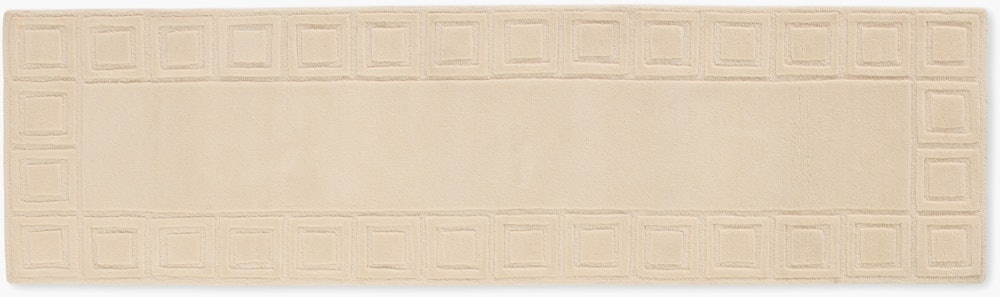 Mae Tonal Border Runner - Ivory