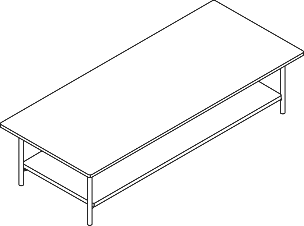 A line drawing - Layer Coffee Table | Nesting Table | High