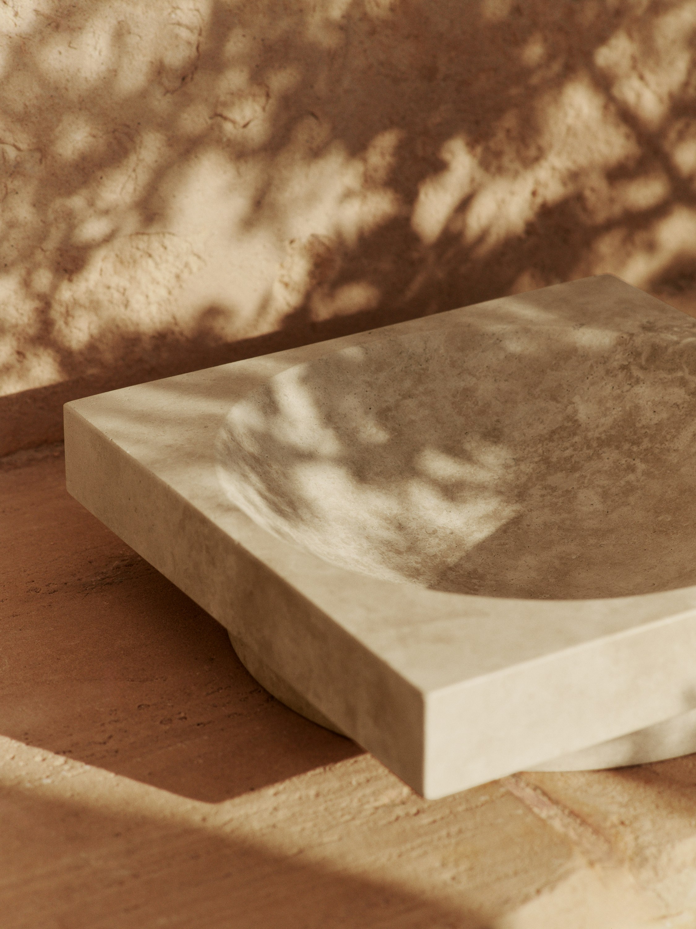 Hew Travertine Centerpiece