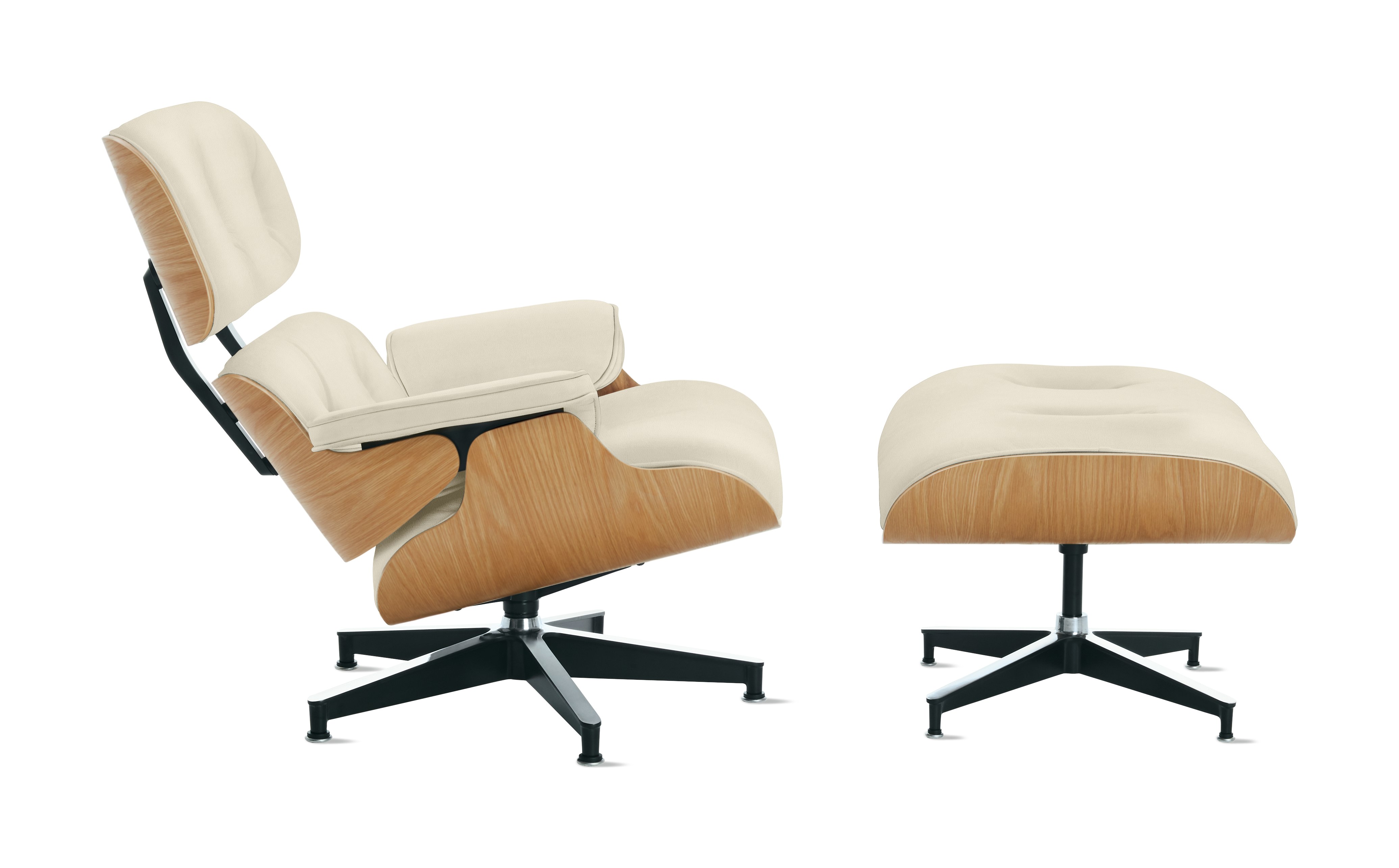 Eames Lounge and Ottoman in Prone and Stow leathers