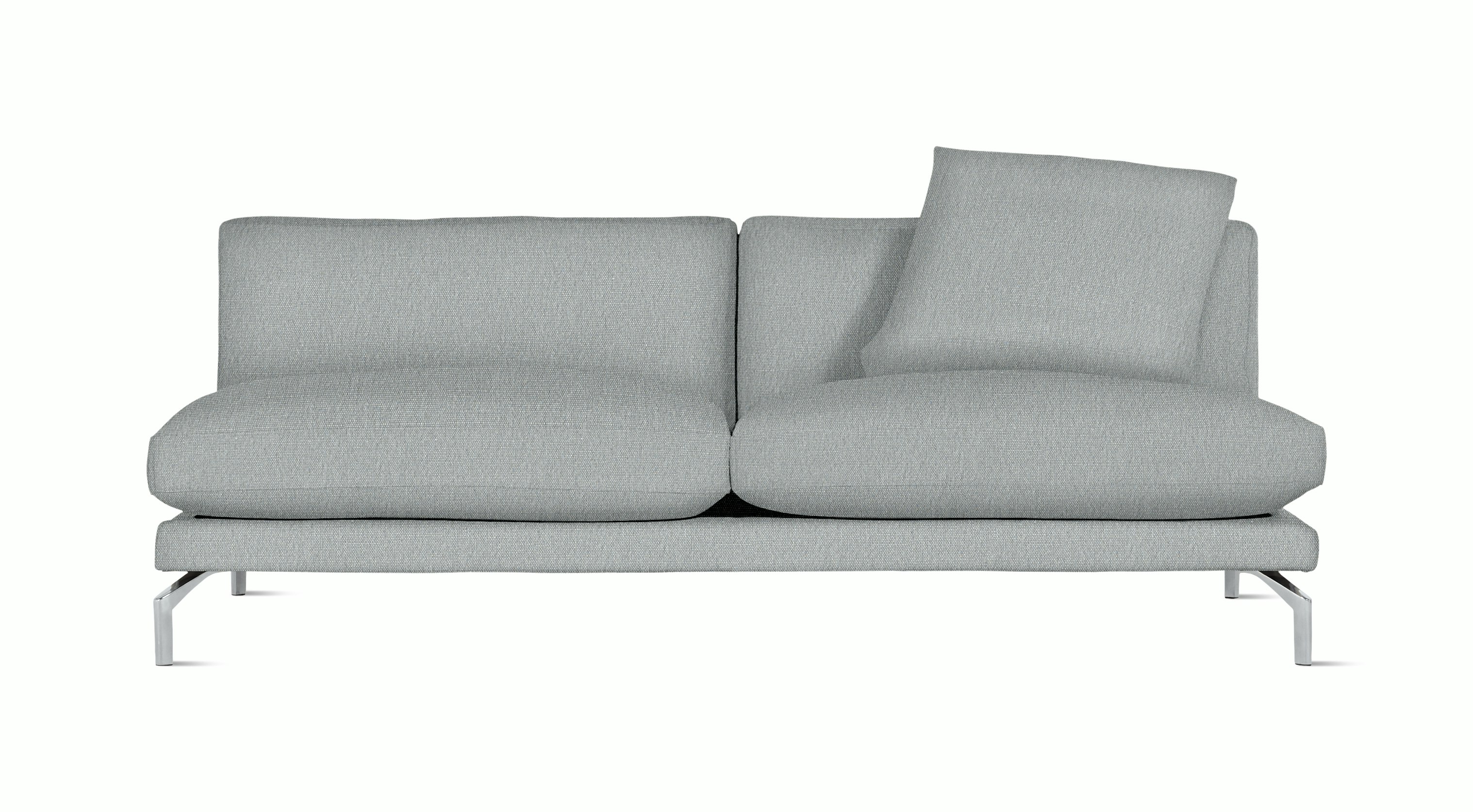 Como Armless Sofa - Album Linen, Powder