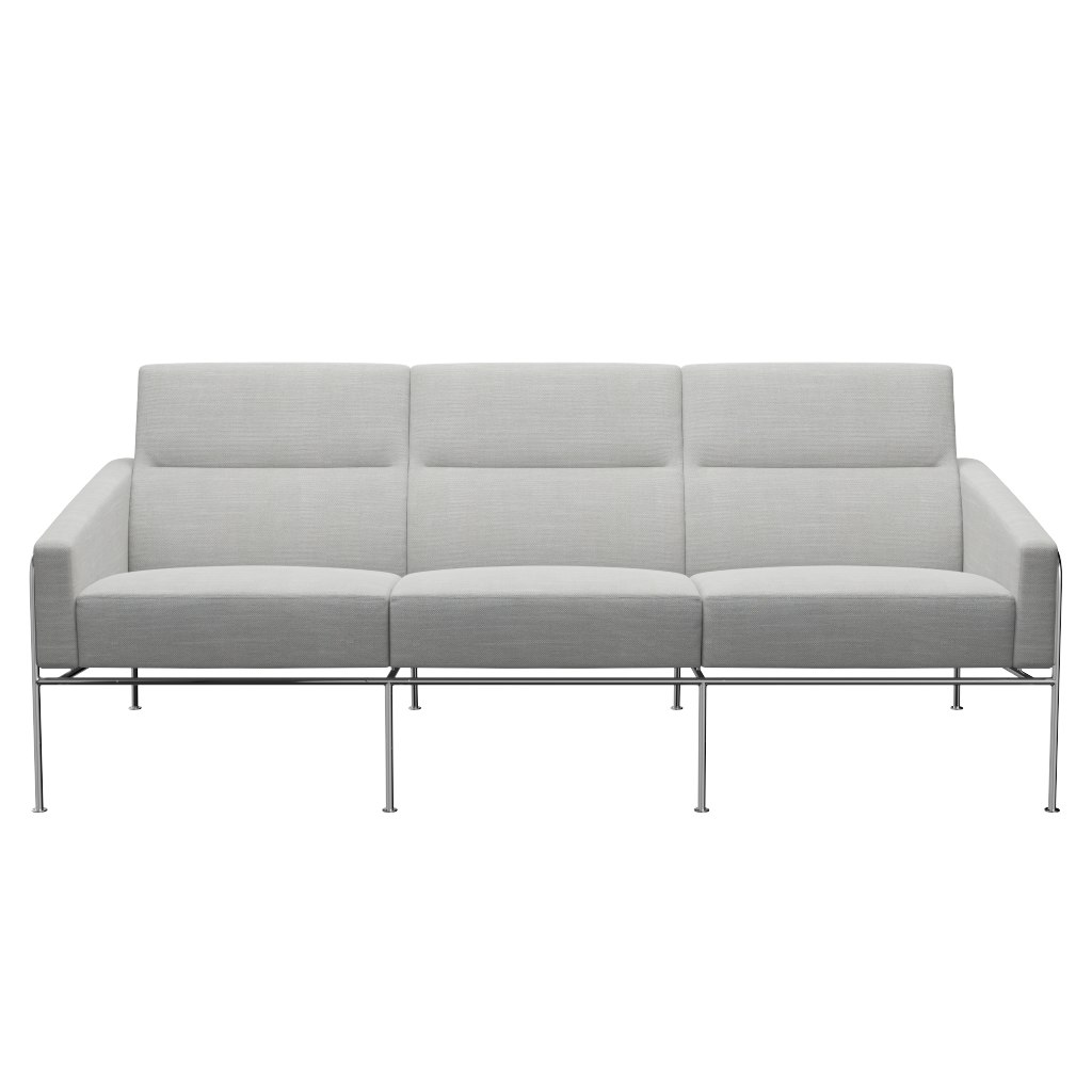 A Series 3300 Sofa in Natural Light Grey viewed from the front.