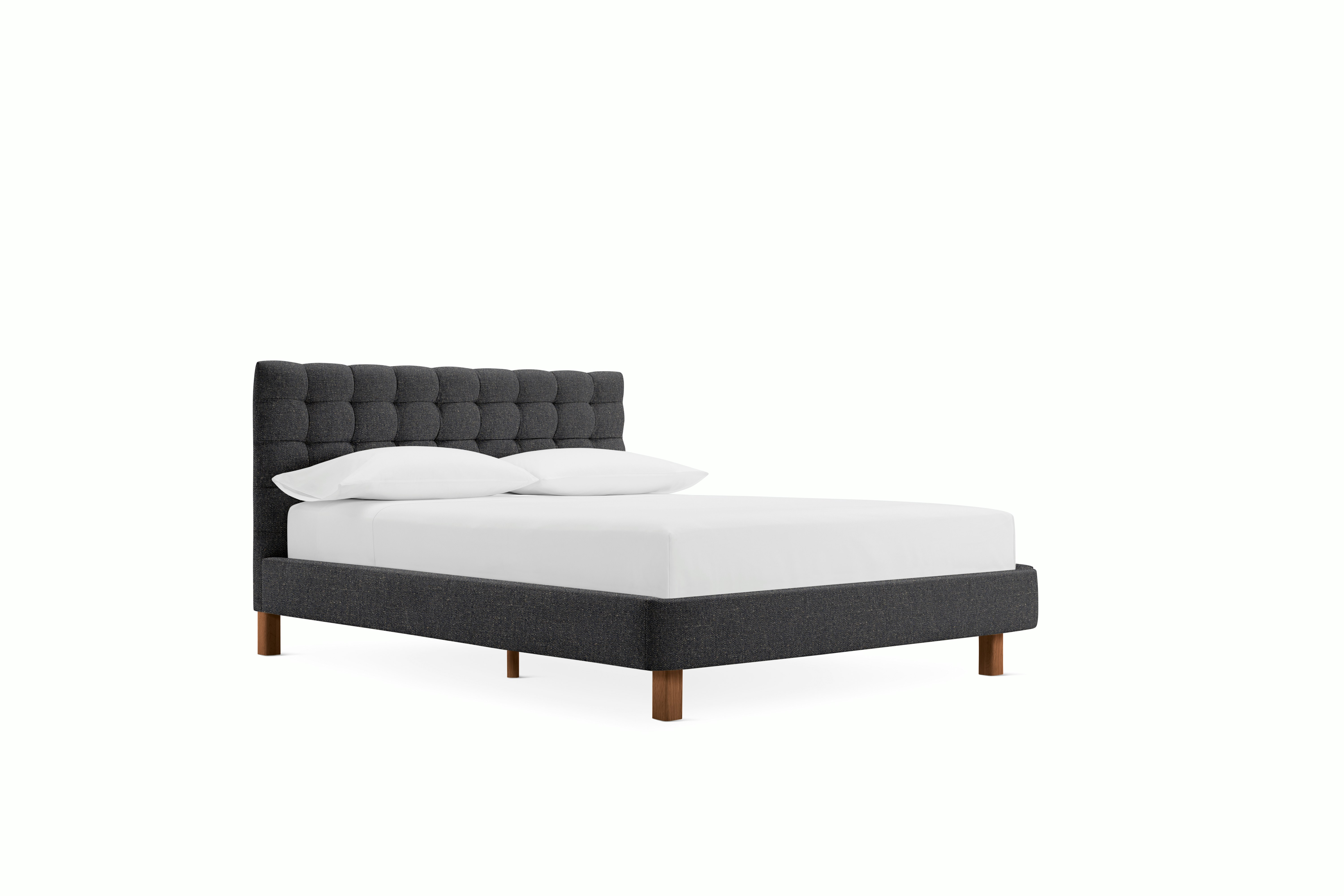 Madeleine Bed - Standard, Queen, Walnut, Album Linen, Millennium