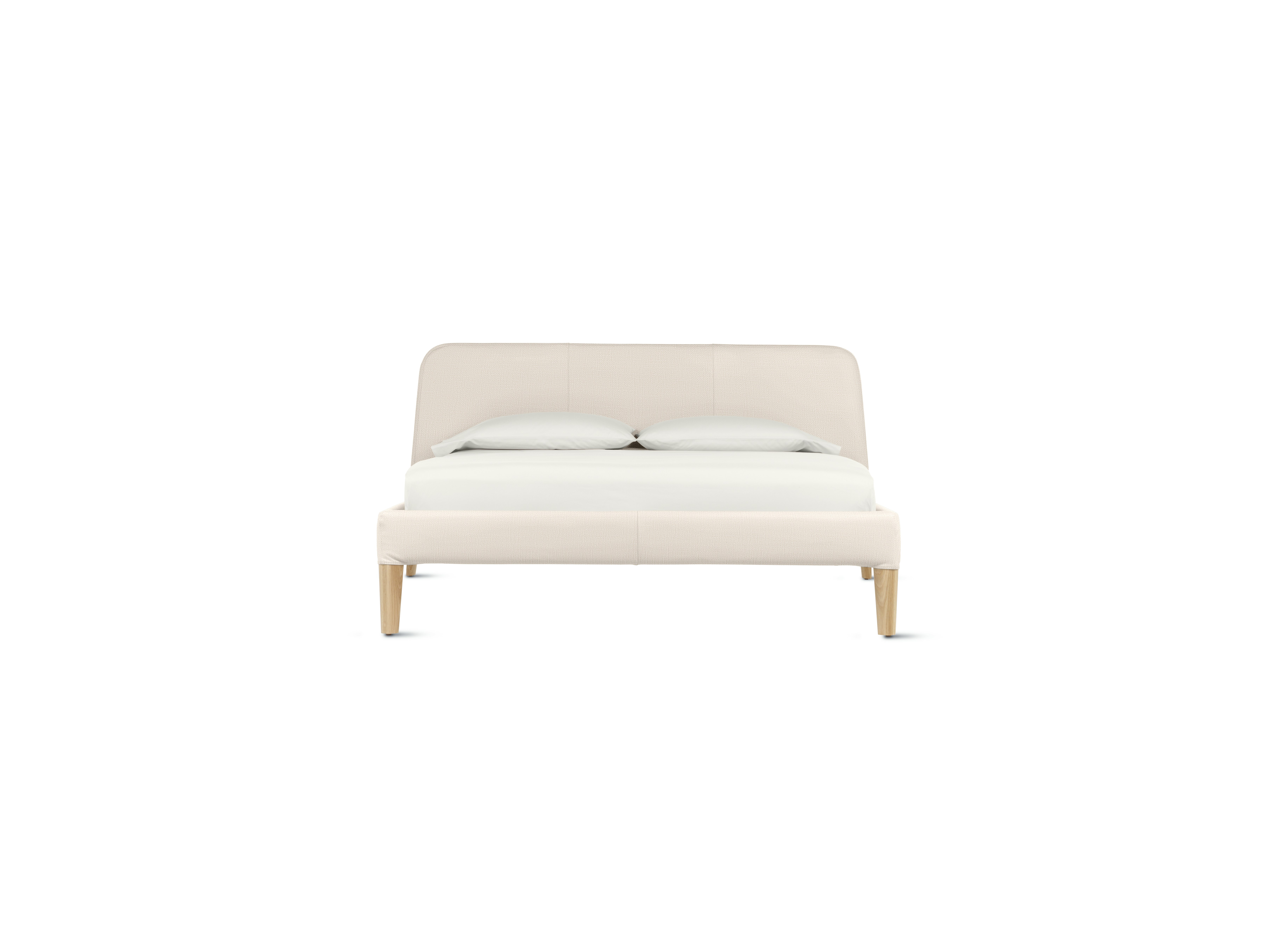 Parallel Bed - Standard, Queen, Crypton Robusta, Snow, Oak