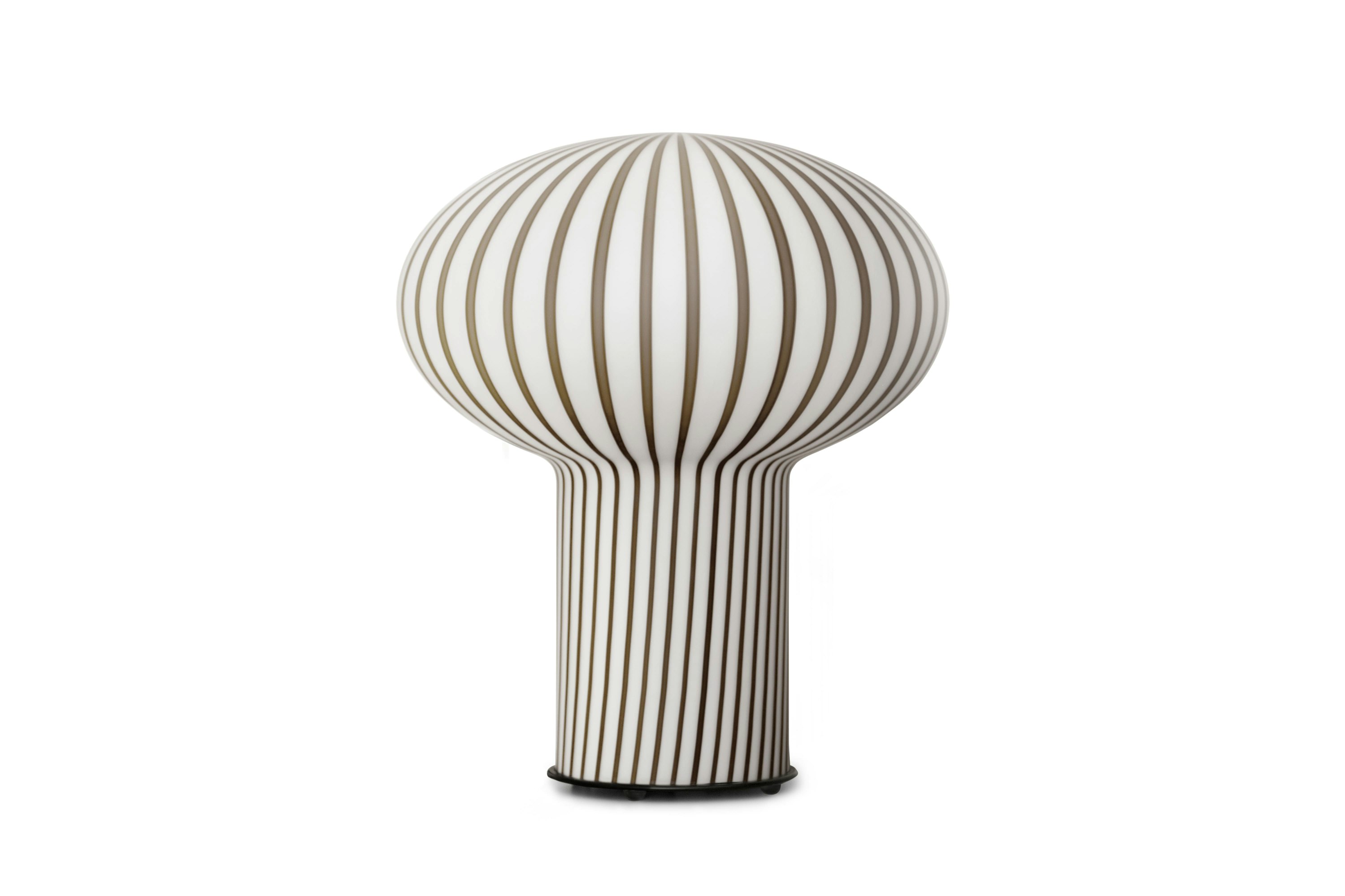 A T6 Mushroom Table Light in Black viewed from the front.