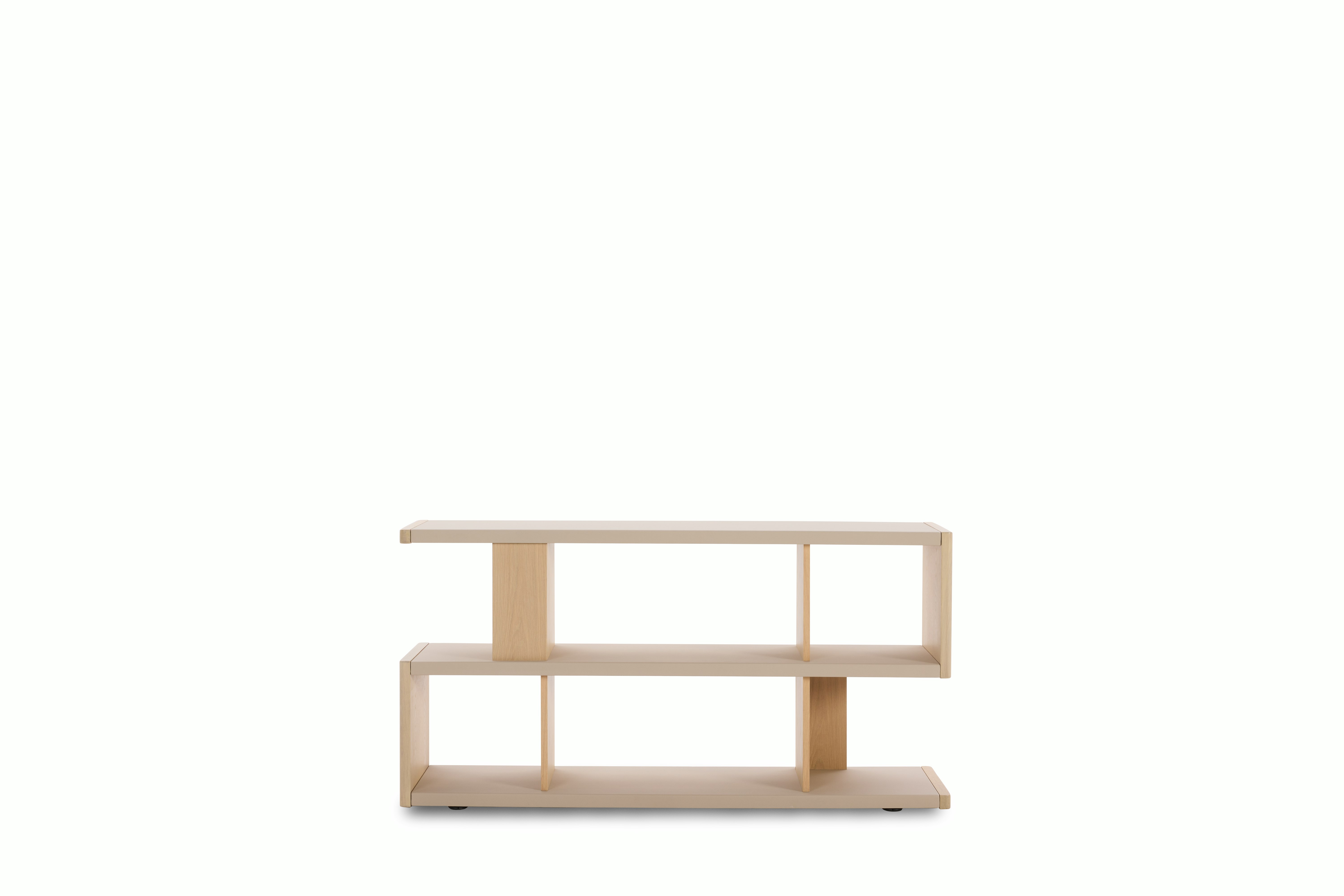 New Canaan Low Bookshelf - oak,  champagne