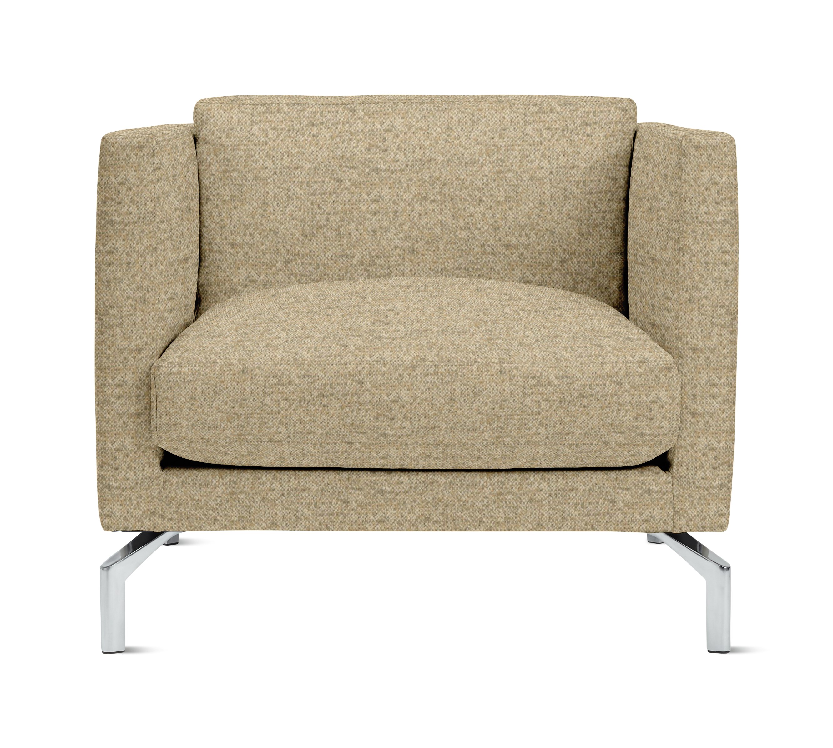 A Comolino Armchair in Bisque viewed from the front.