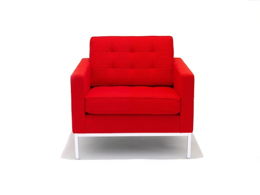 Knoll red Florence Knoll Lounge Chair in KnollTextiles Cato red upholstery