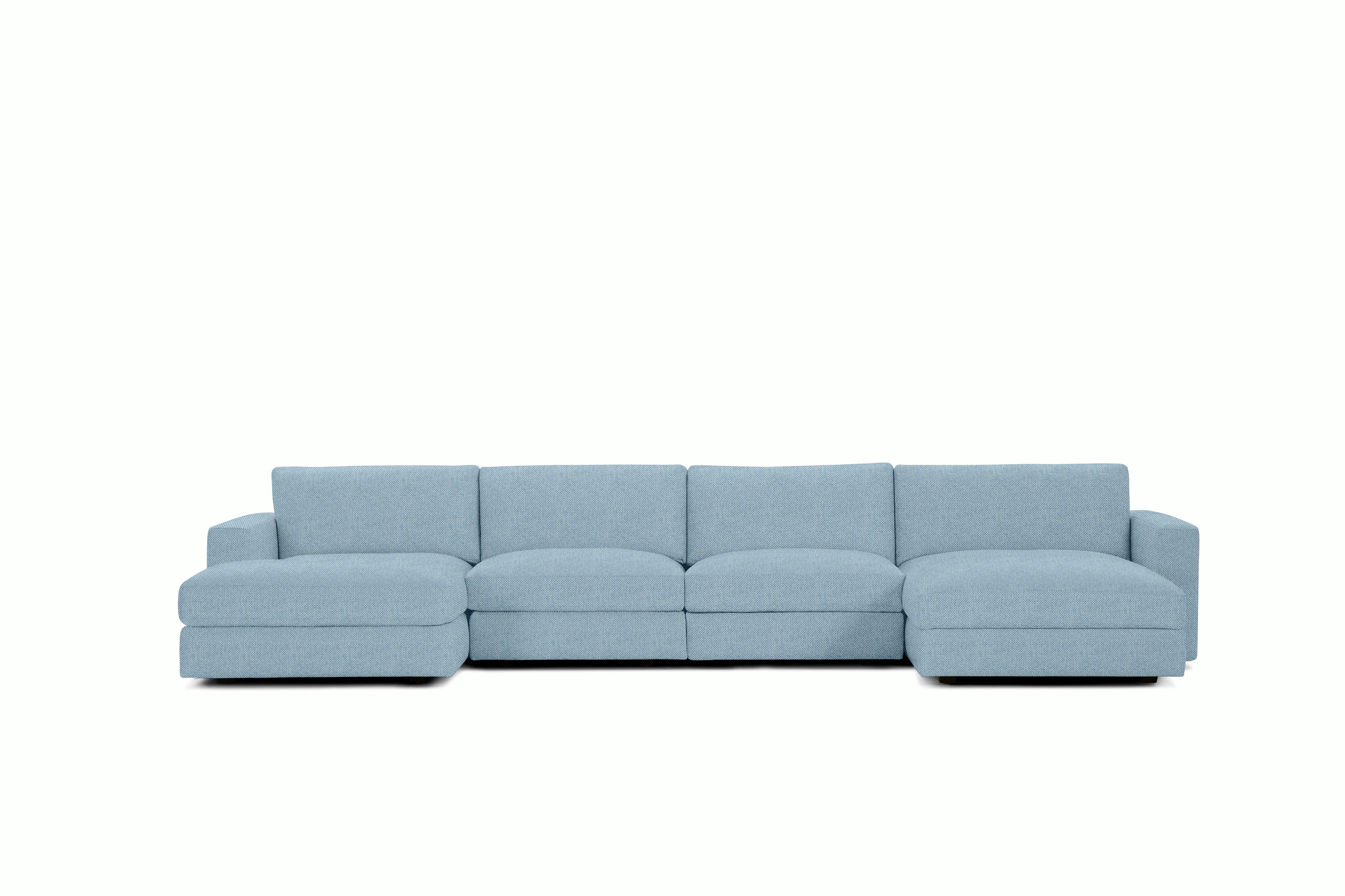 Reid Sectional - Double Chaise Sectional,  Standard,  Mode,  Toile,  1" Block"
