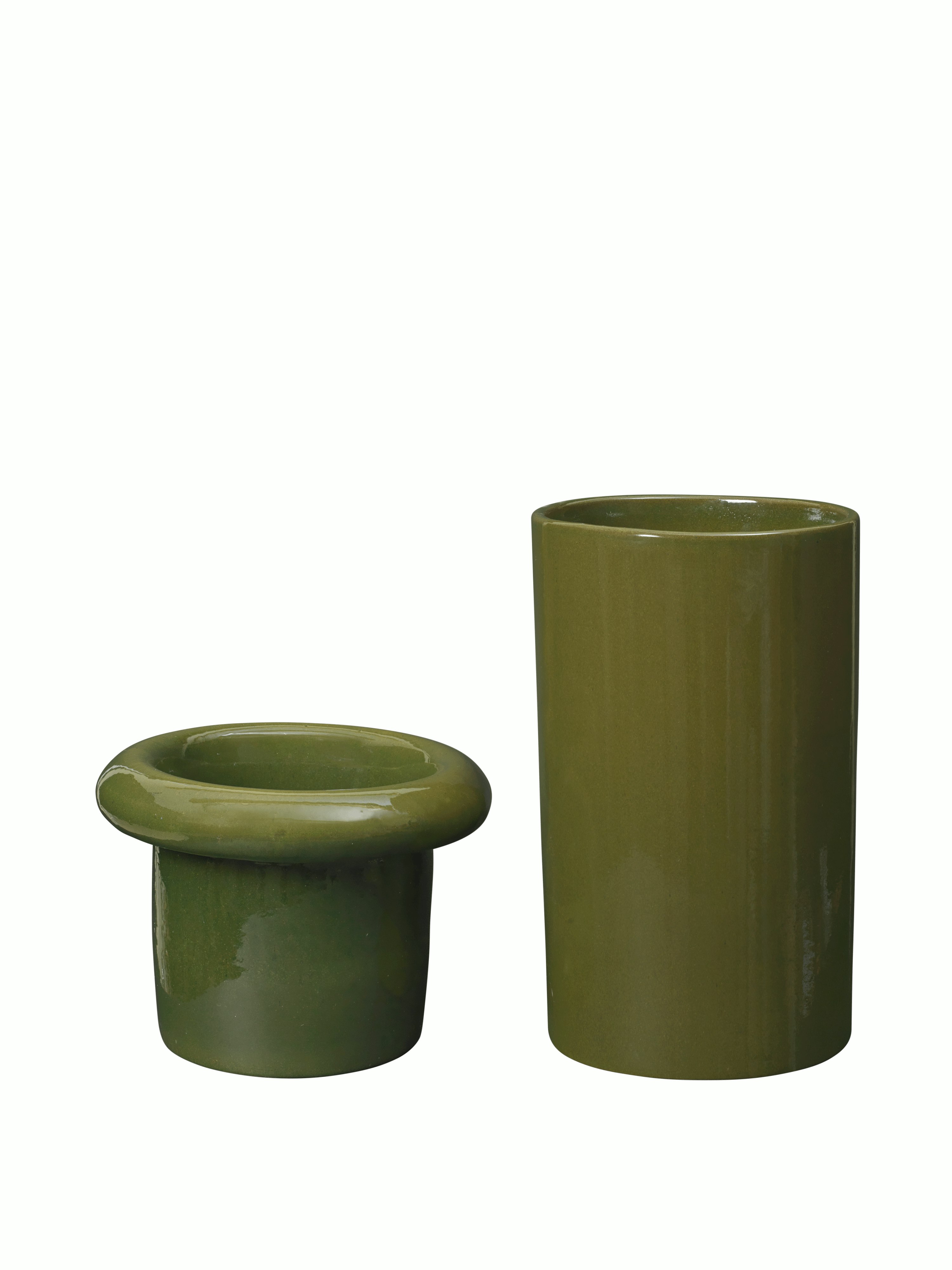 Rollo Pot in Moss with removable ring