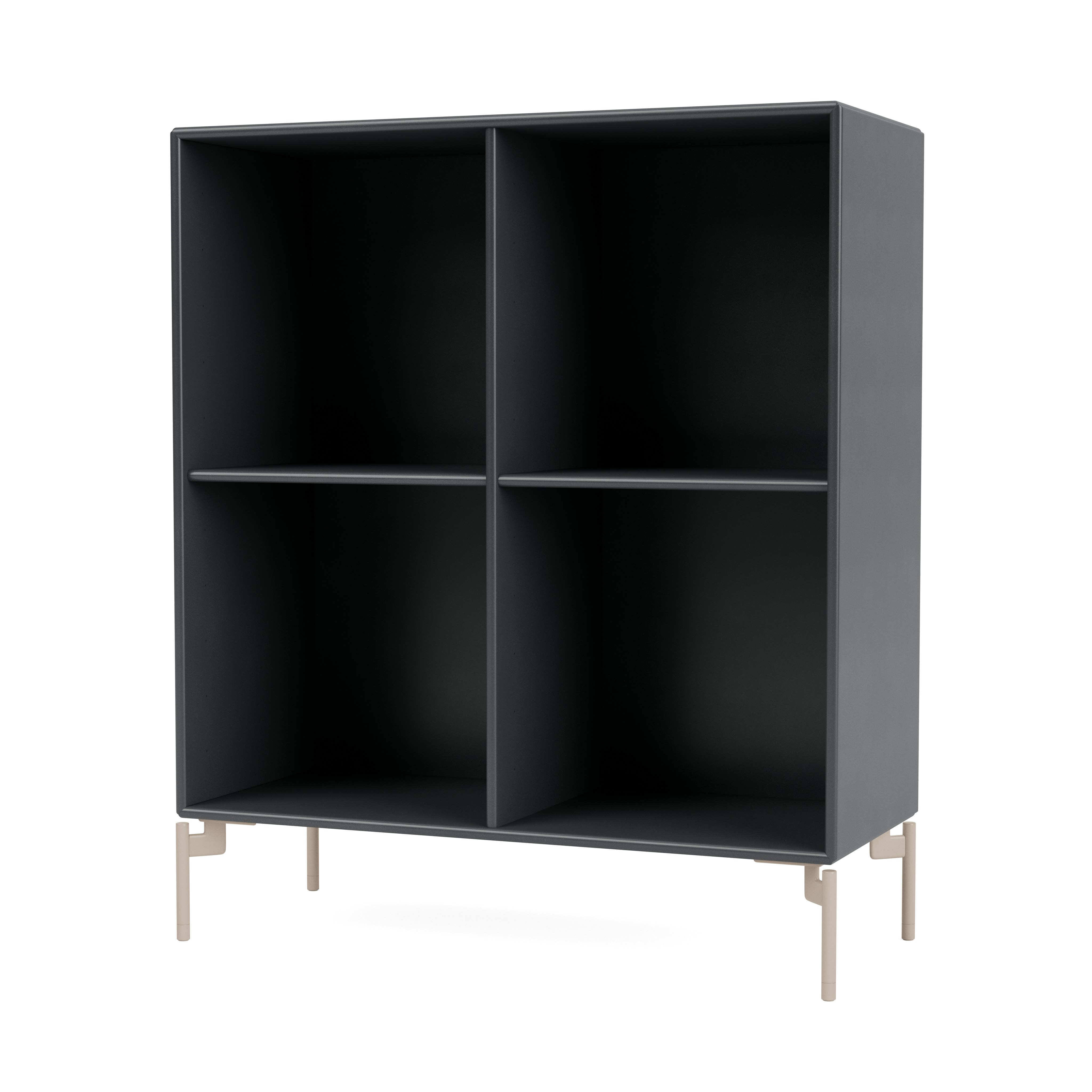 Show Bookcase - Coal, flintwith Mushroom Legs