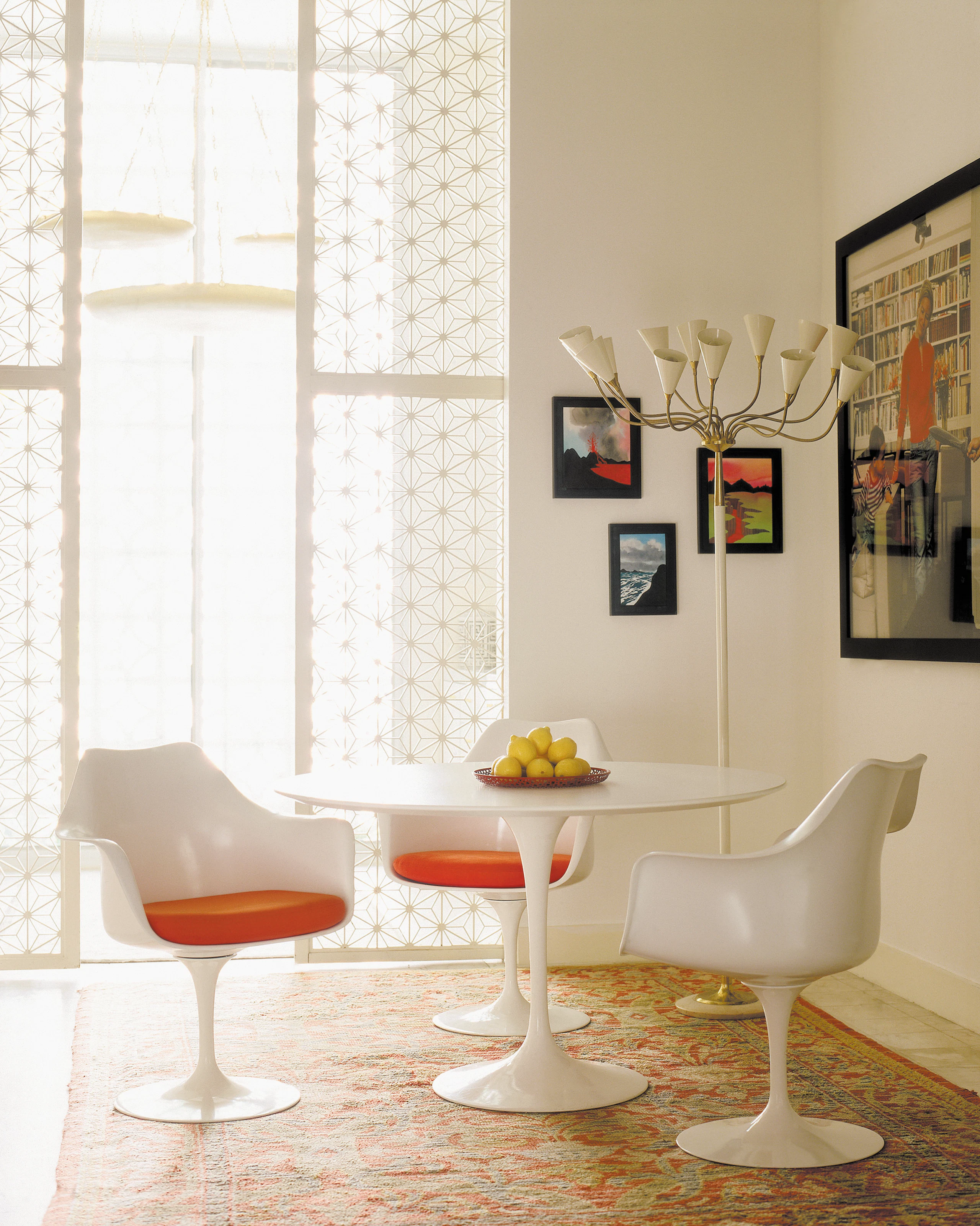 Tulip Arm Chair; Saarinen Dining Table