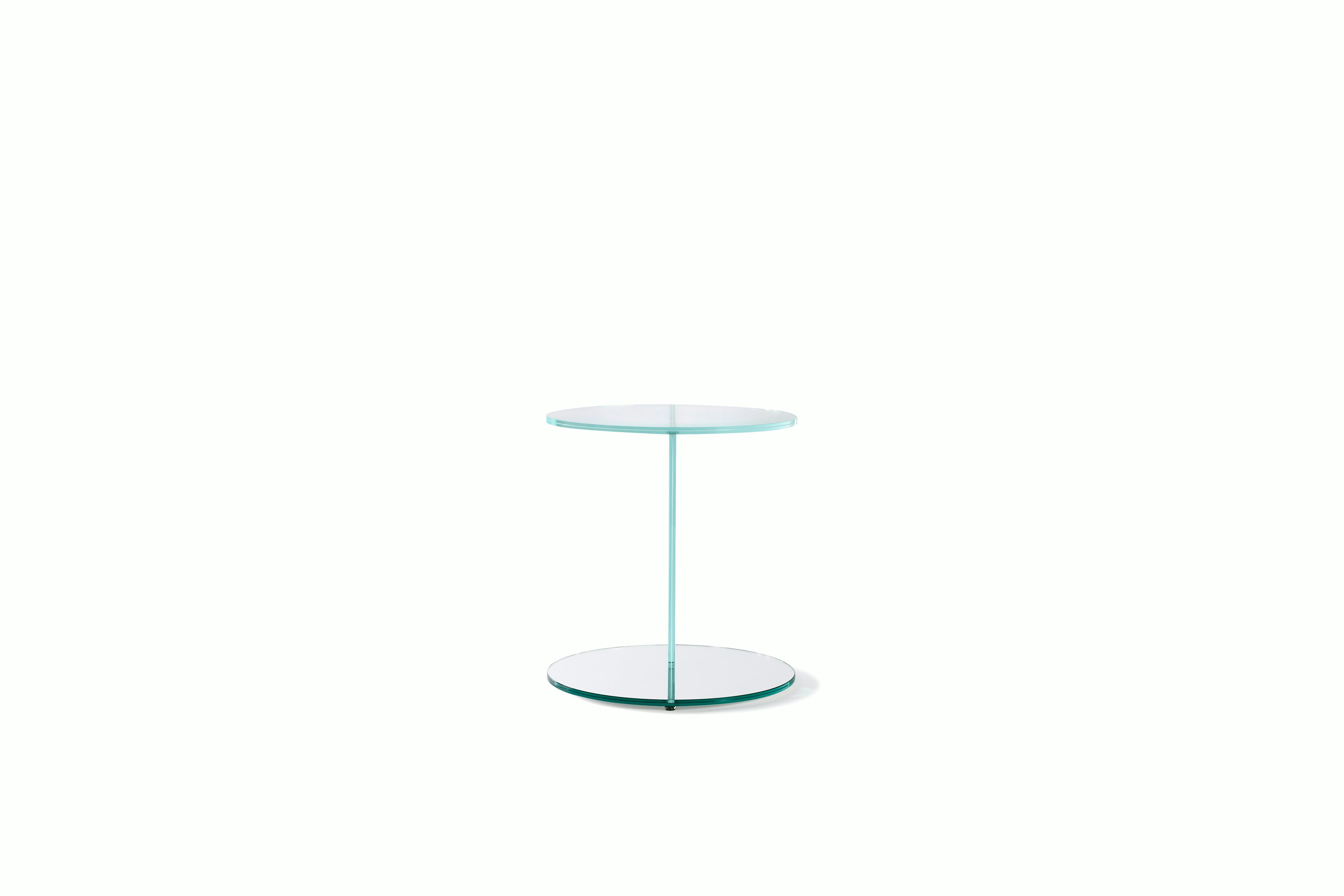 Doble Side Table - 17 Inch, Clear Glass
