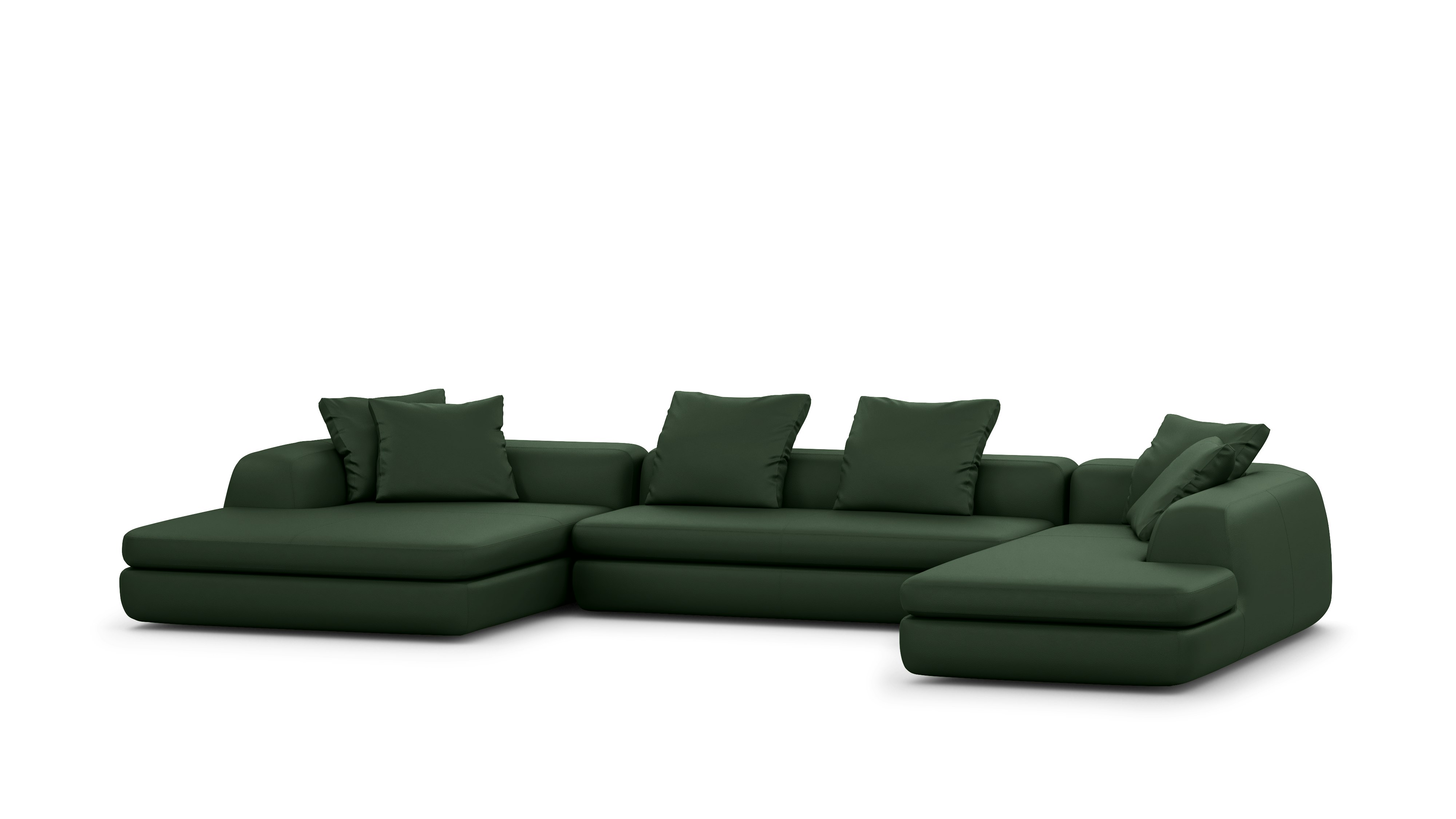 A Atlason Americano Asymmetrical Double Chaise Sectional in vine viewed from an angle.