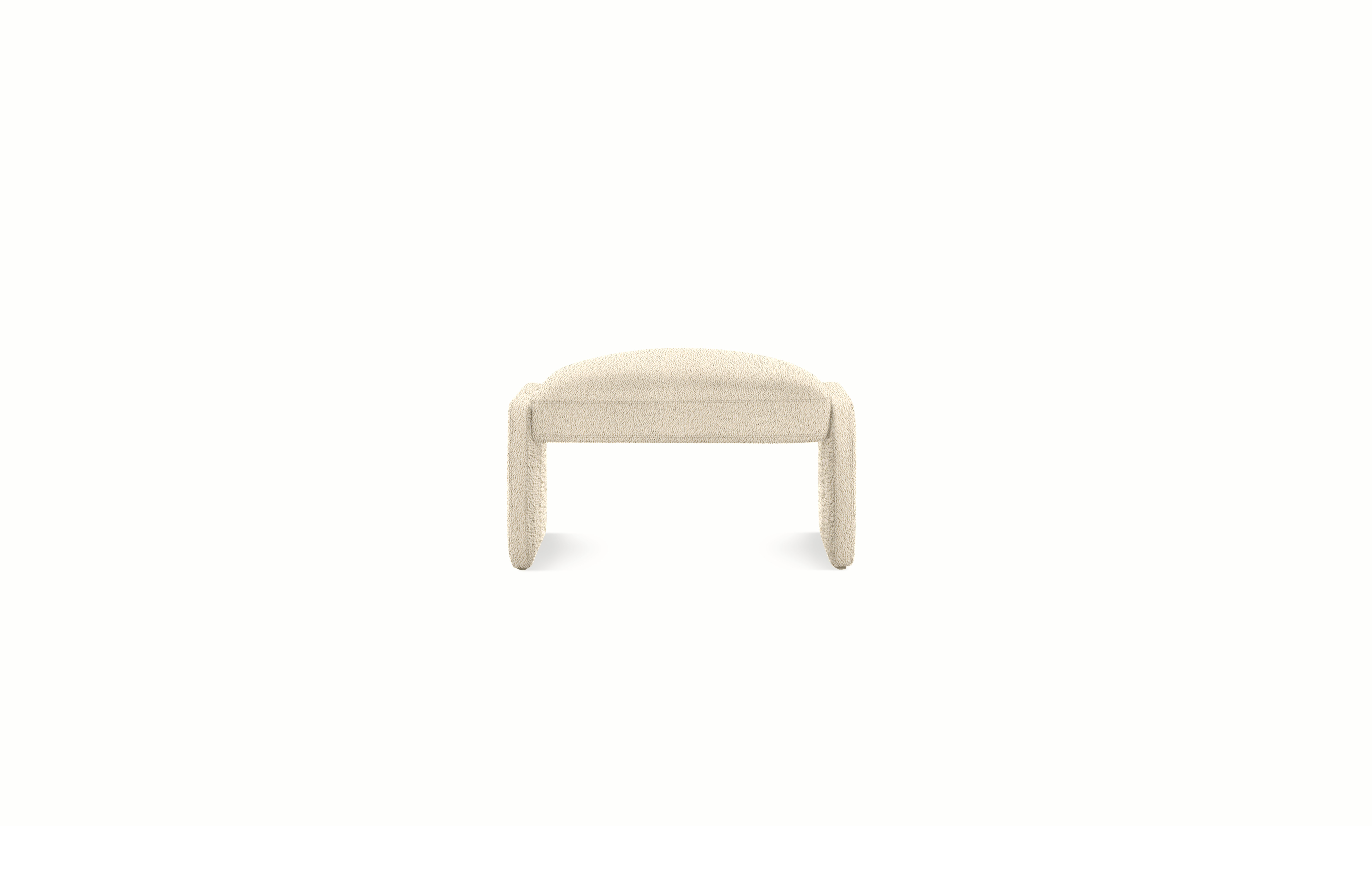 Pastille Ottoman - Fabric, Turf, Cream