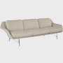 Striad Low Back Sofa in Wire Base Black,  Prone Leather,  Timbre