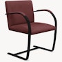 Brno Flat Bar Chair - Armchair, With Armpads, Classic Boucle, Ardent, Onyx Ultra Matte