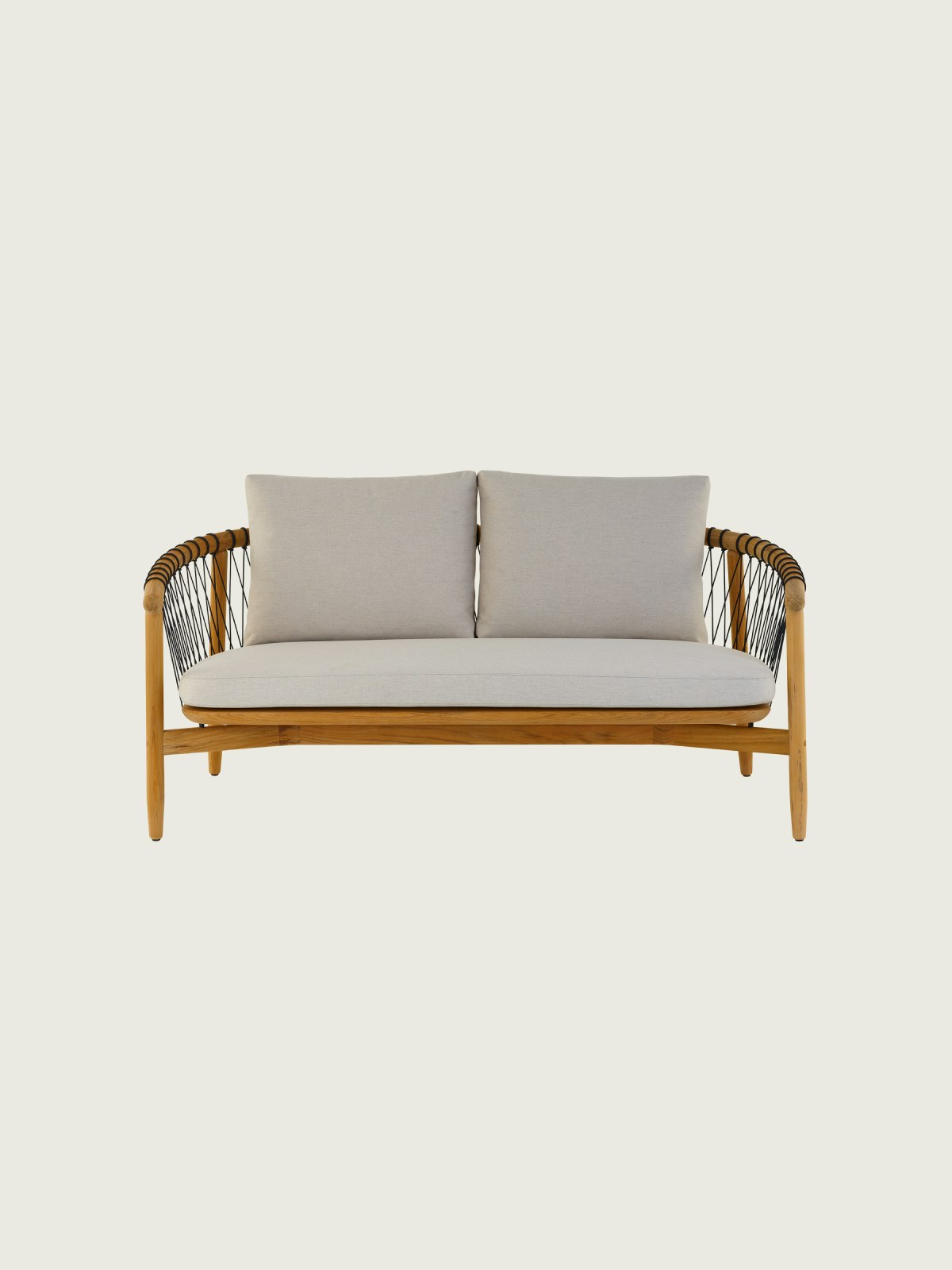 Crosshatch Outdoor Settee front view.