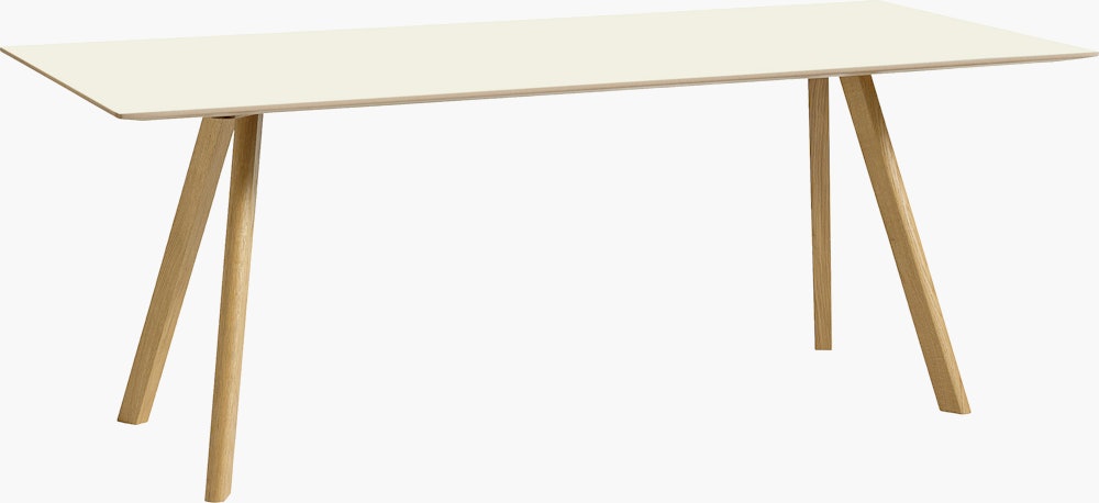 Copenhague 30 Dining Table 2.0 - Off White / Oak, 78.75 inch