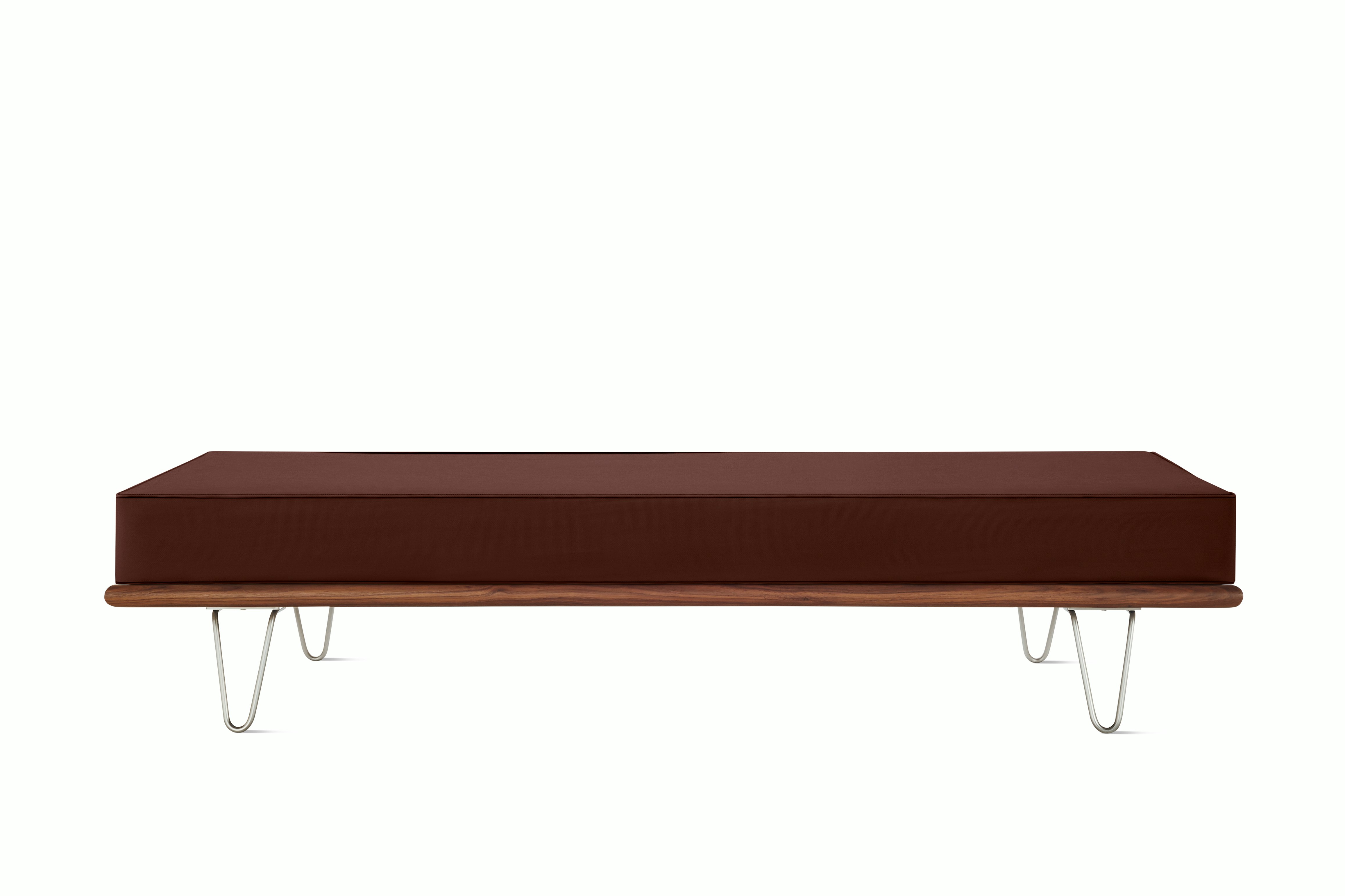 Nelson Daybed - Standard,  Walnut,  Tempo Velvet,  Burgundy,  Hairpin