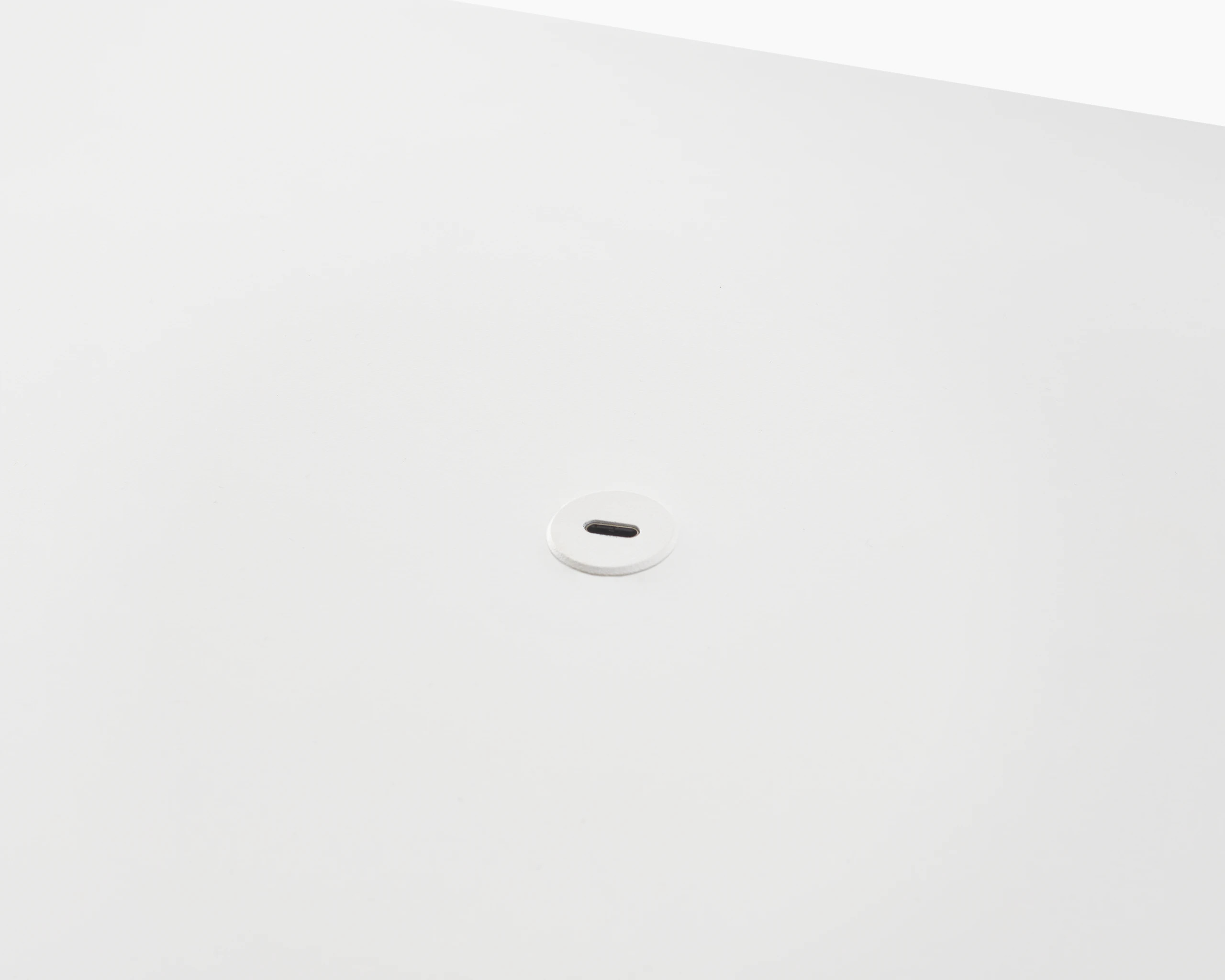 Surface-integrated single port USB-C power solution shown in white.