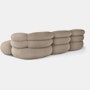 Biboni Sectional - Sectional Chaise, Left Sitting, Solid Sublime, Greige