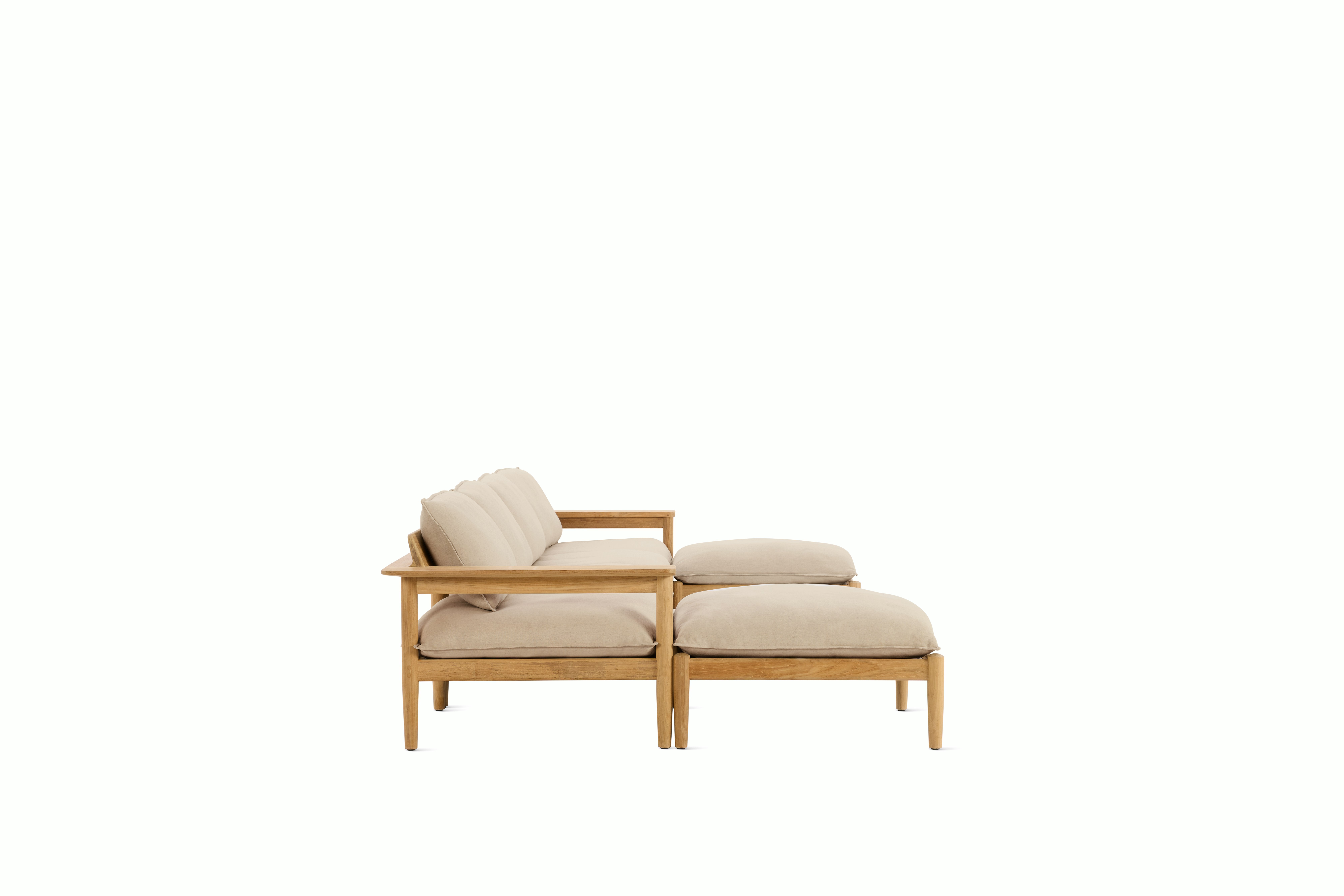 Terassi Double Chaise Sectional - Heritage,  Papyrus, FSC Certified