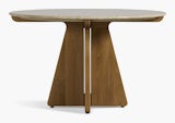 Pinna Dining Table - Round, 48 Inch, Emperador Light, White Oak Pinna Dining Table - Round, 48 Inch, Emperador Light, White Oak