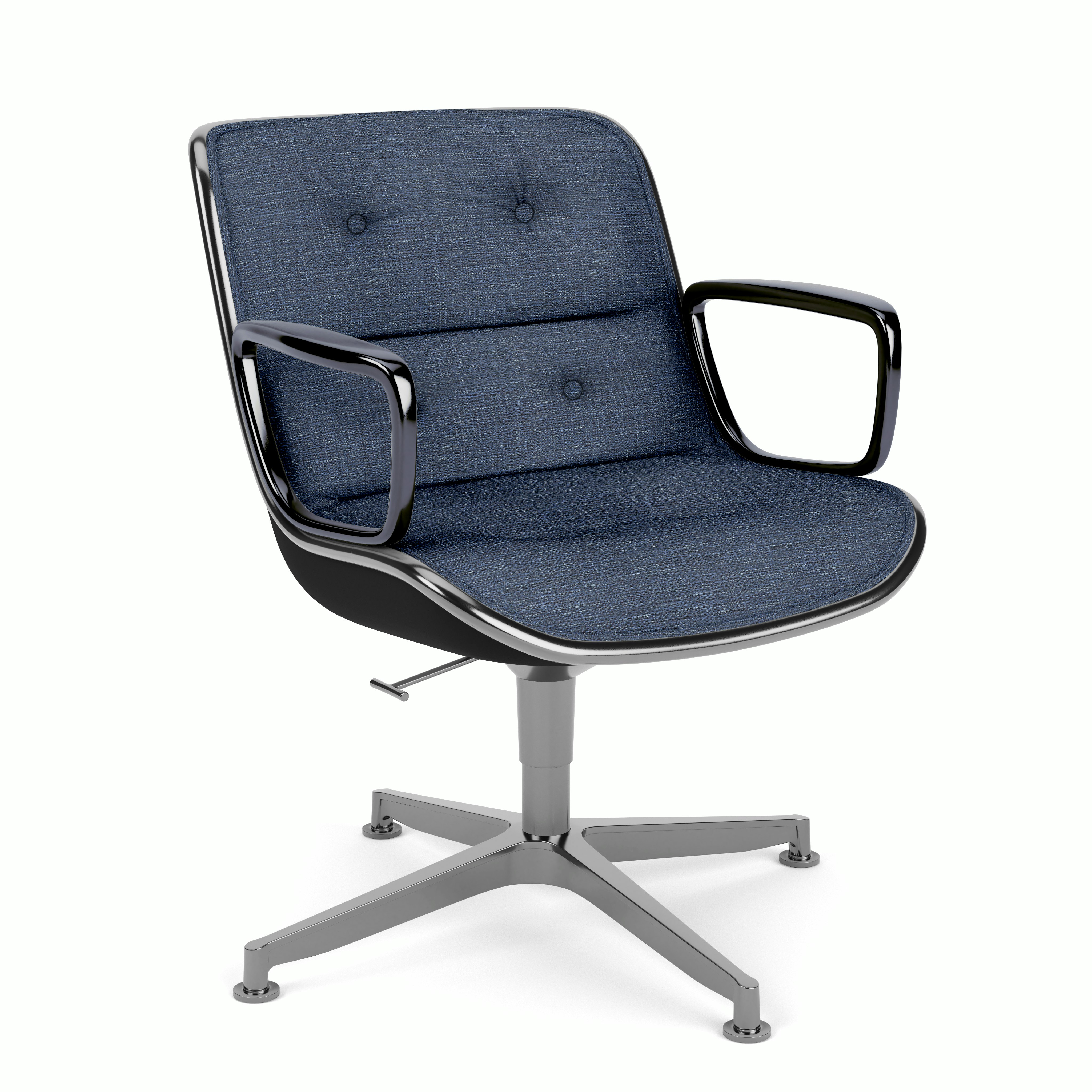 Pollock Executive Armchair - 4 Star,  Polished Aluminum,  Diva,  Songbird