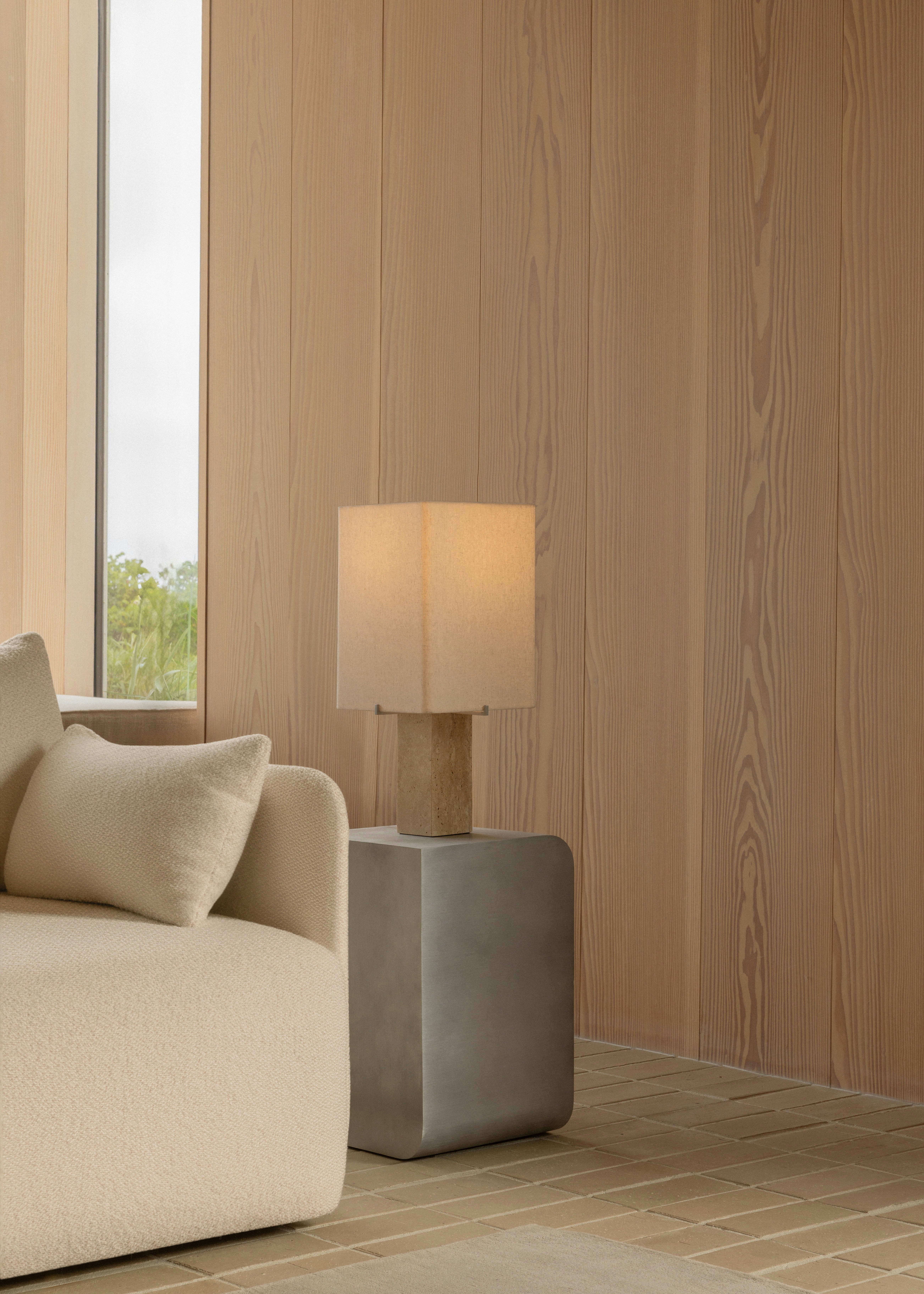 Nonna Travertine Table Lamp