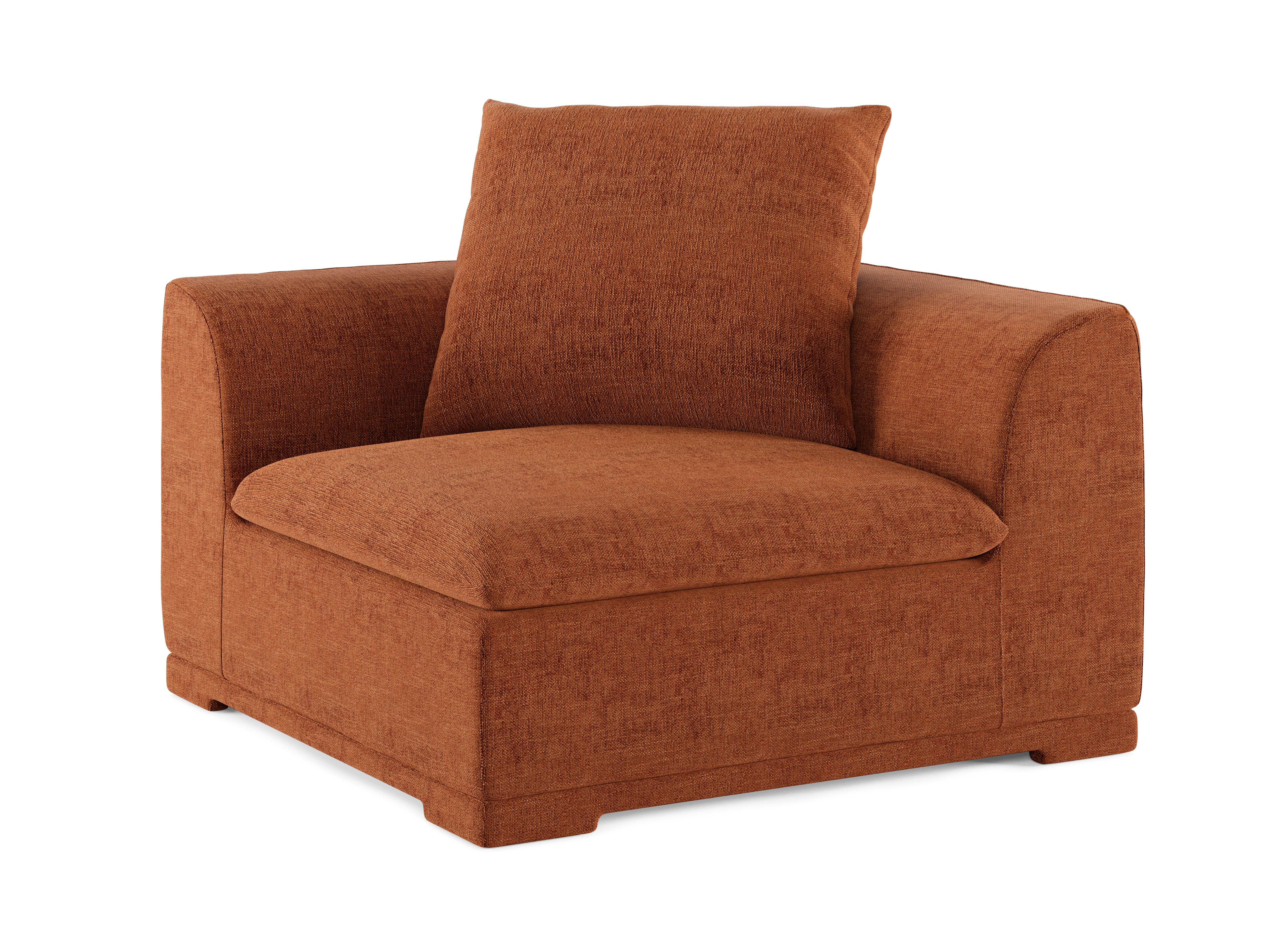 Atlason Composed Modular Sofa Corner Connection Module - Crypton Robusta, Rattan