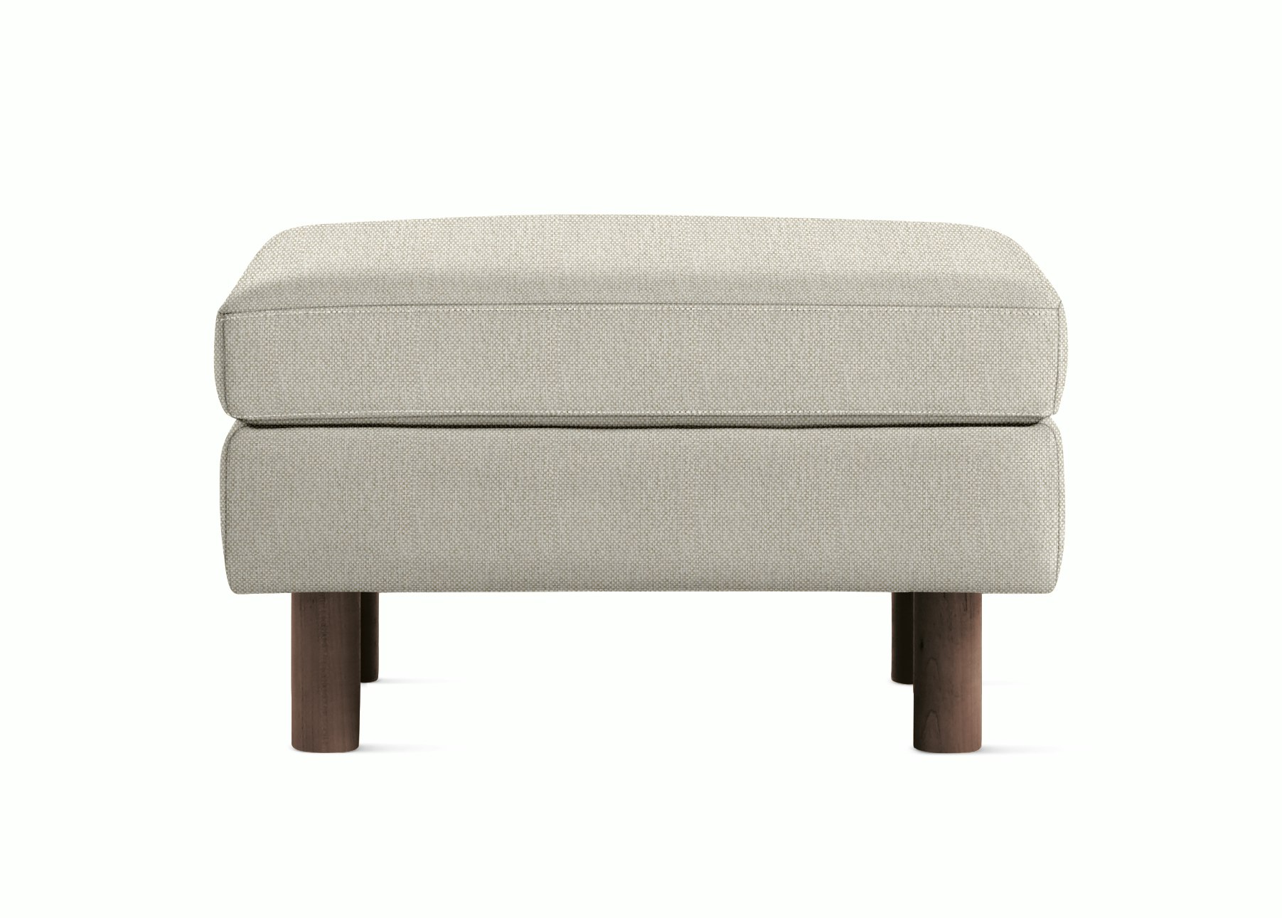 Lispenard Ottoman  in shell color with 6" legs.