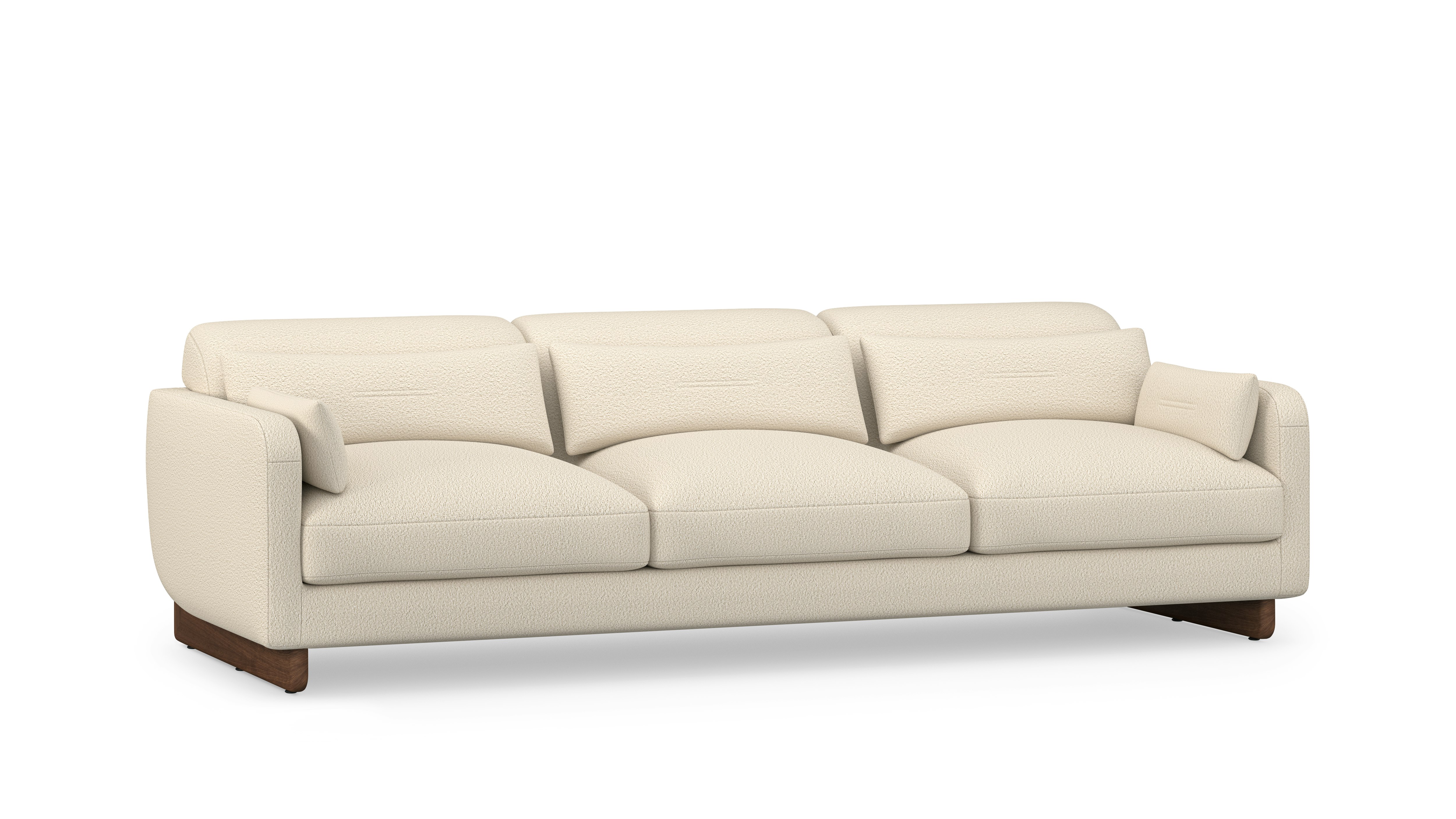 Contra Sofa - 99 Inch, Turf, Cream, Walnut