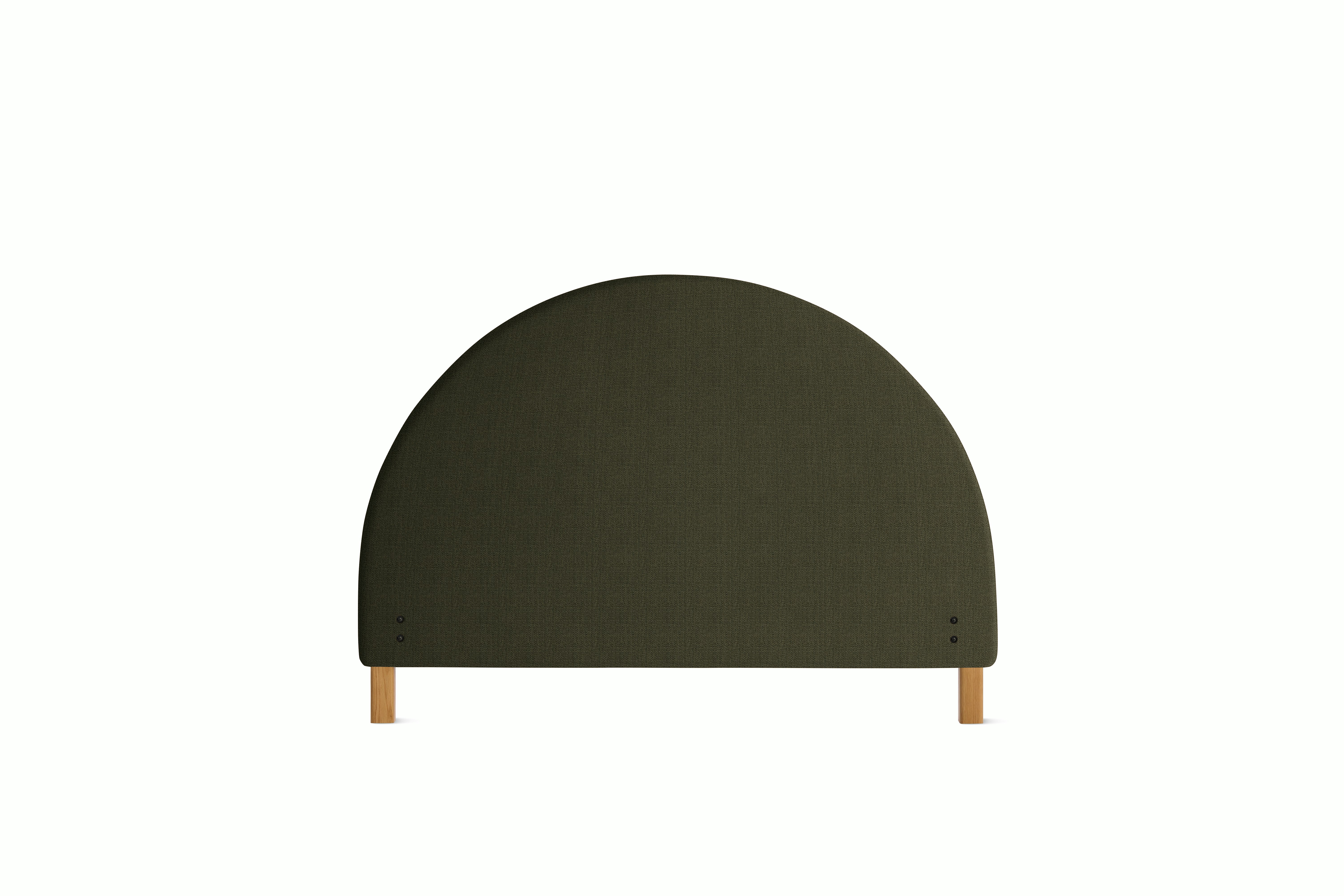 A Demi Headboard  in militare viewed from the front.