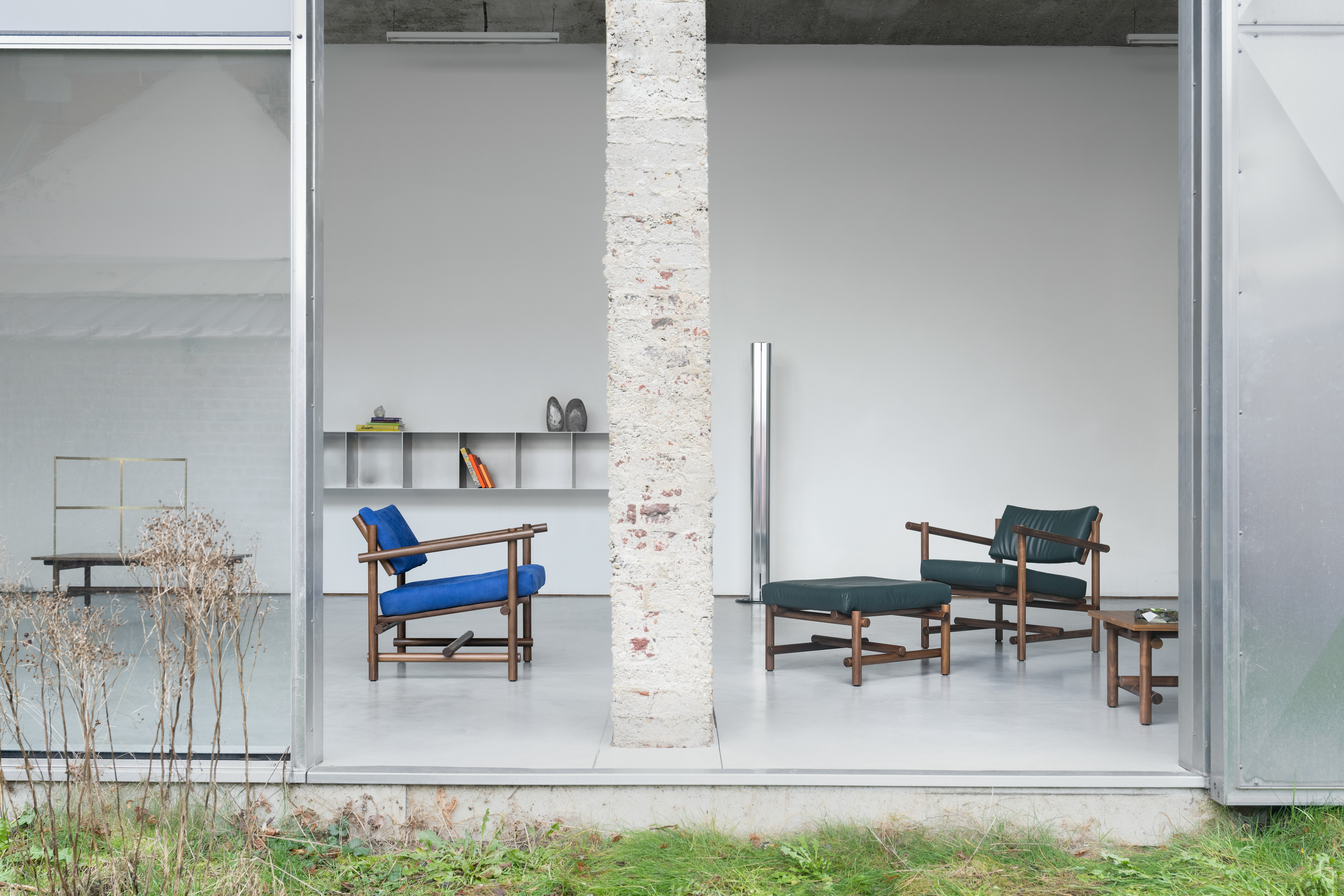 Muecke Lounge Chairs and Ottoman