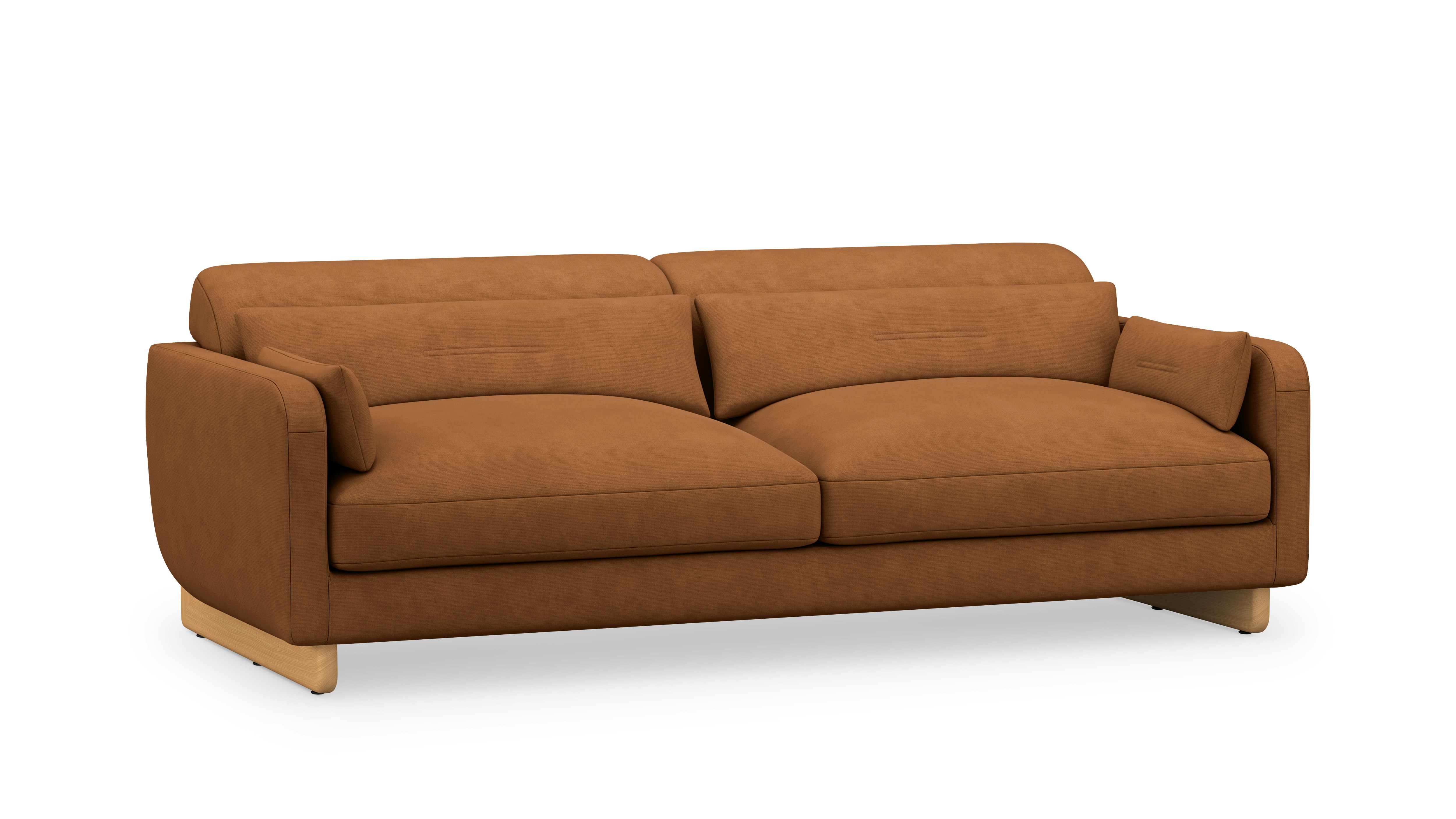 Contra Sofa - 84 Inch, Robusta, Rattan , Oak