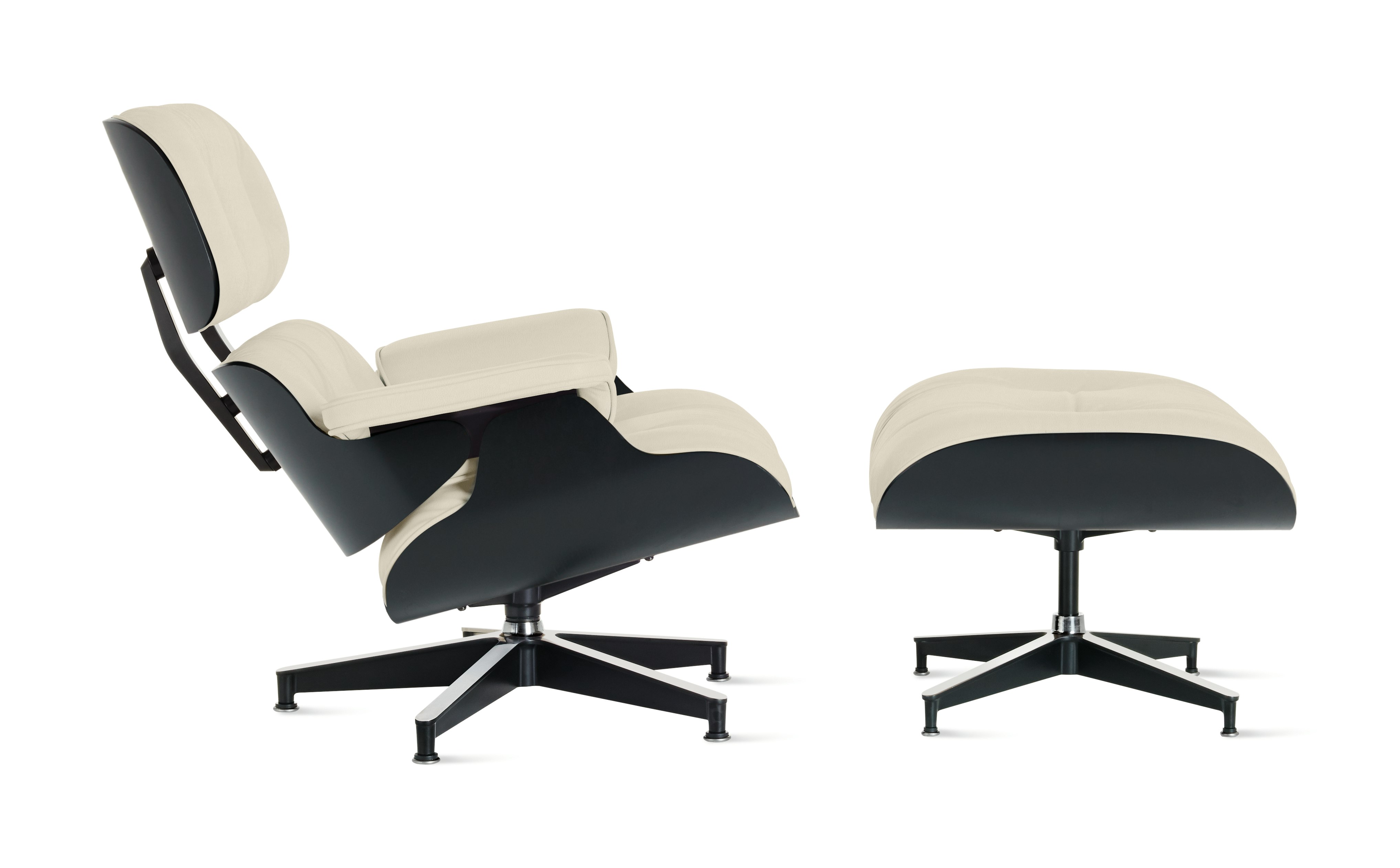 Eames Lounge and Ottoman in Prone and Stow leathers
