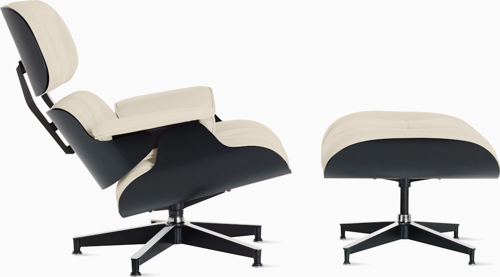 Eames Lounge and Ottoman in Prone and Stow leathers