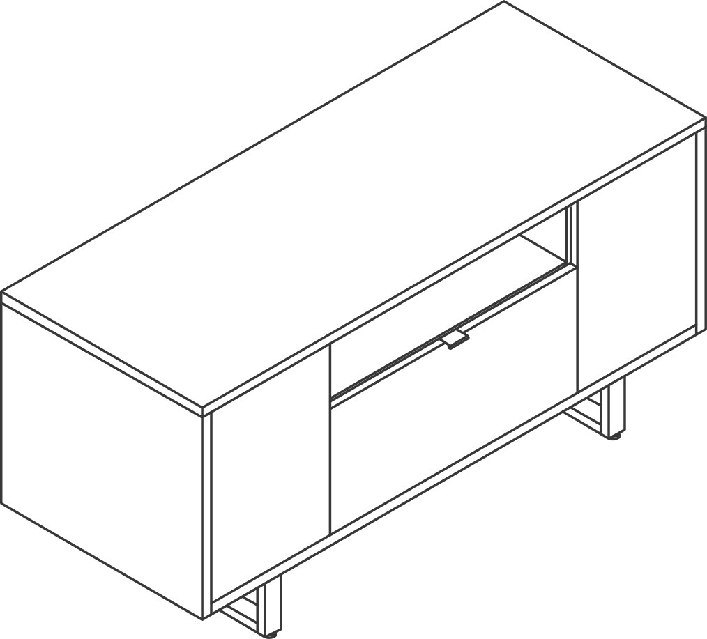 A line drawing - Highline Twenty-Five Credenza