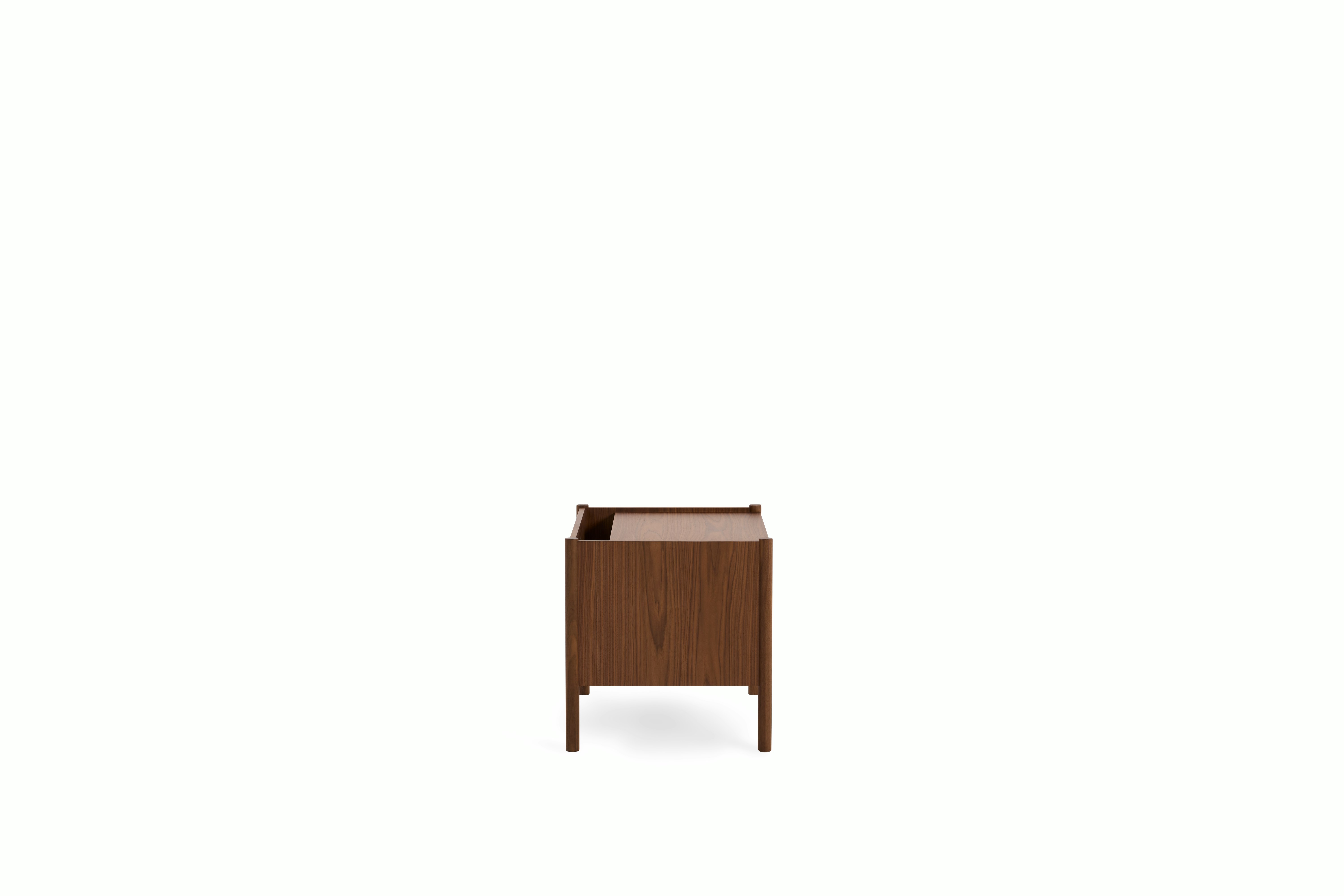 Pala Bedside Table - Walnut