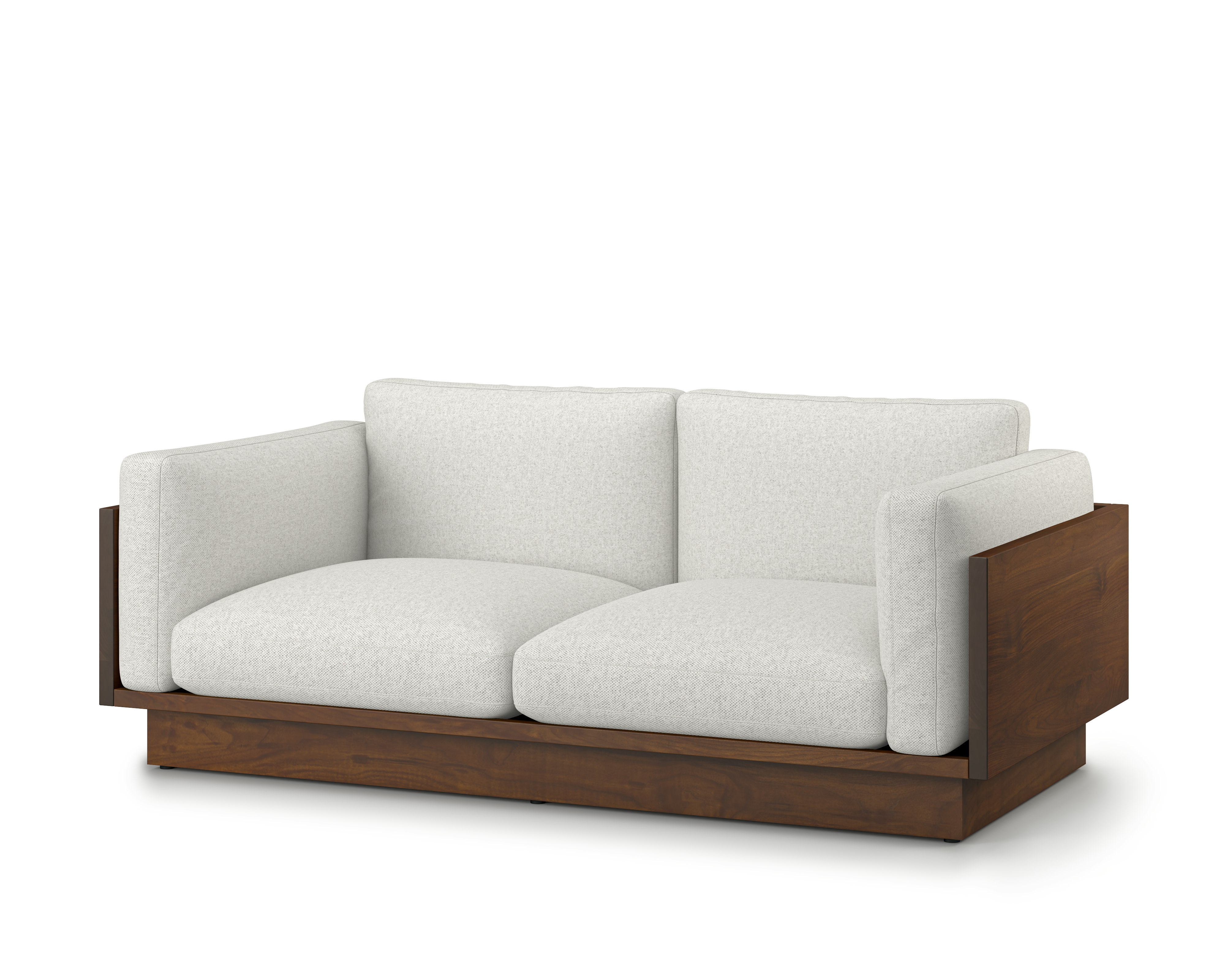 Pawson Drift Sofa - 80 In, Luce, Blanched, Tudor Walnut