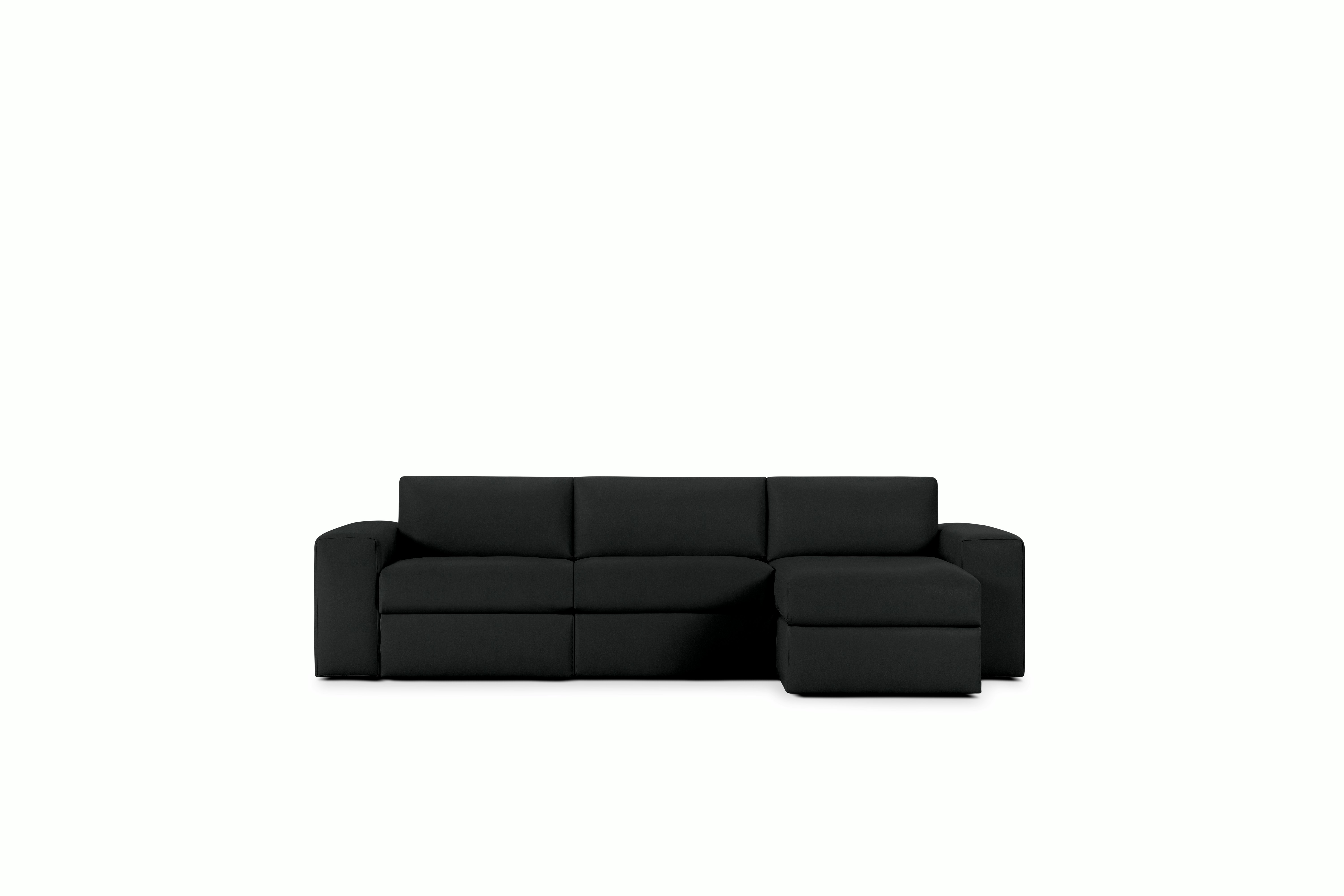 Irvin Sectional Chaise - Right,  Crypton Sintra Velvet,  Shark