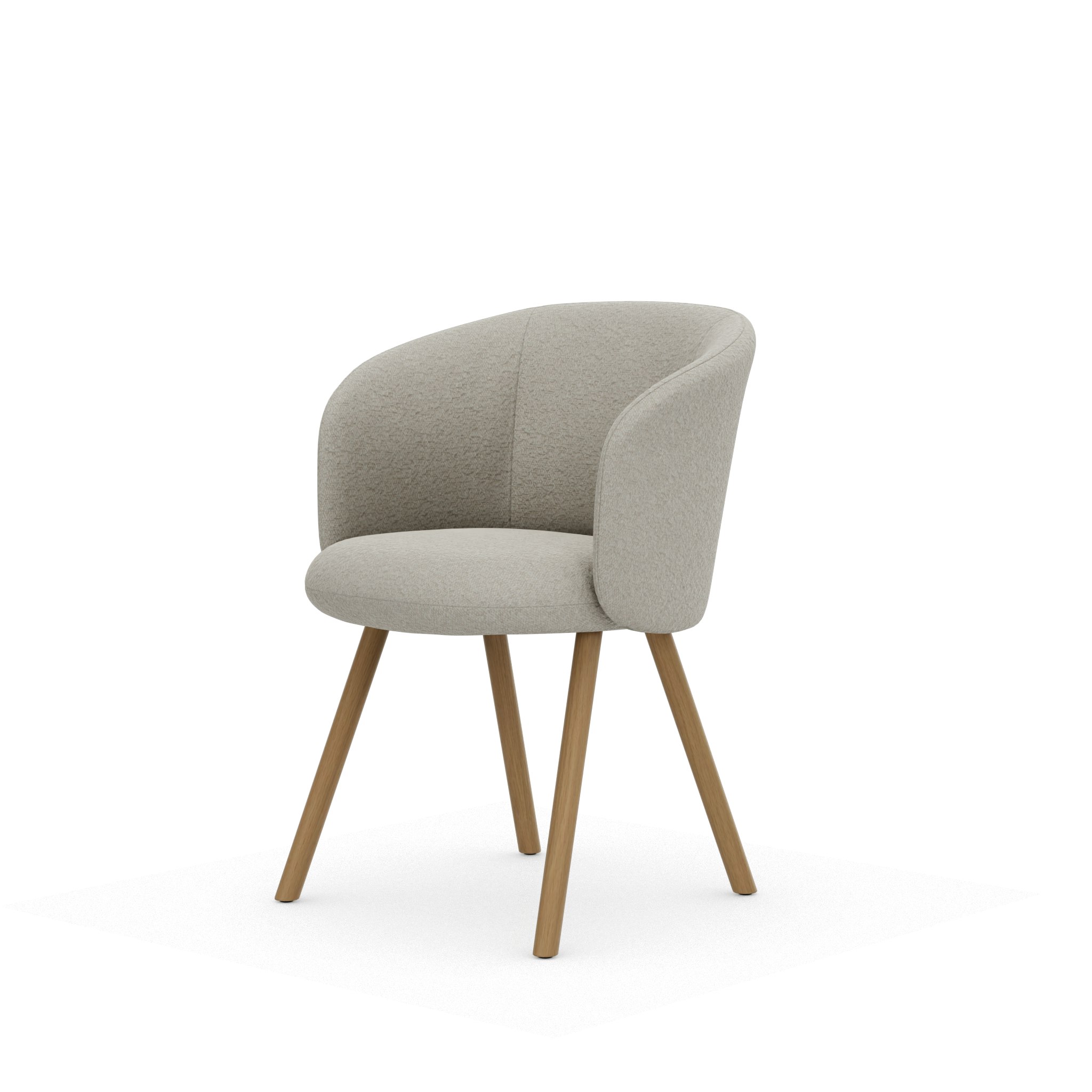 Mikado Chair - Armchair, Nubia, Ivory / Pearl, Oak